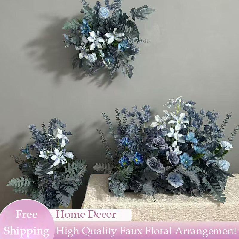 Elegantes Blumenarrangement-Set mit blauem Thema | Rustikales Boho-Dekor für Hochzeitsempfänge und Zeremonien FA-201