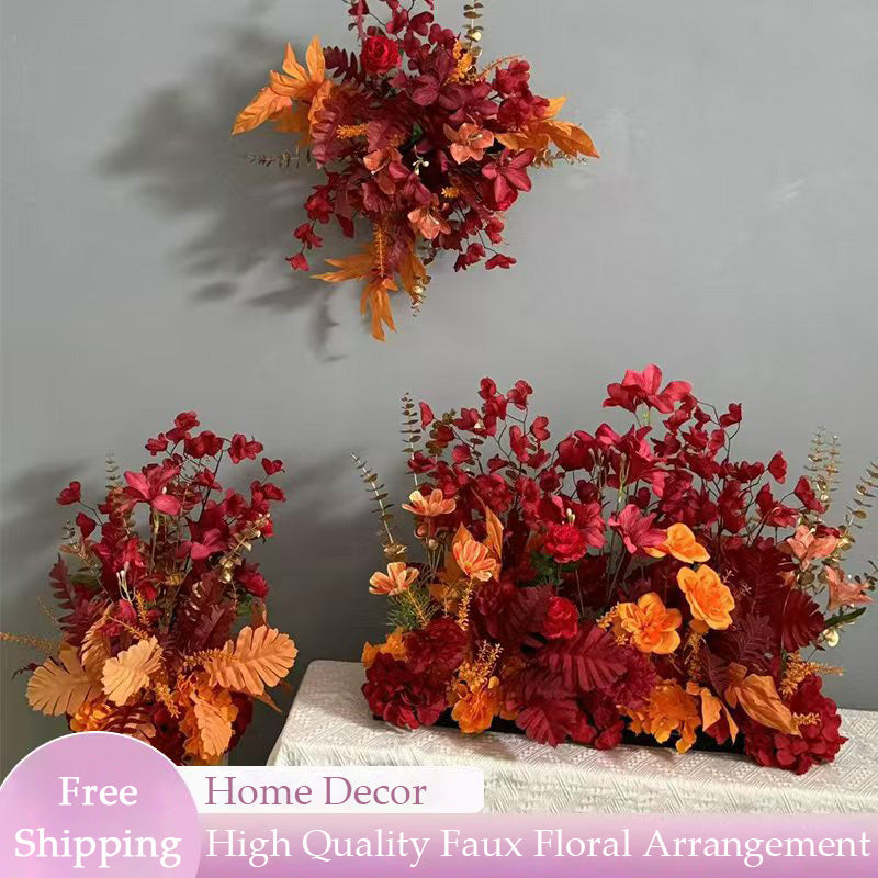 Luxuriöses Kunstblumenarrangement mit Herbstmotiven | Perfekt für Hochzeiten, als Event-Hintergrund und als herbstliche Heimdekoration FA-202