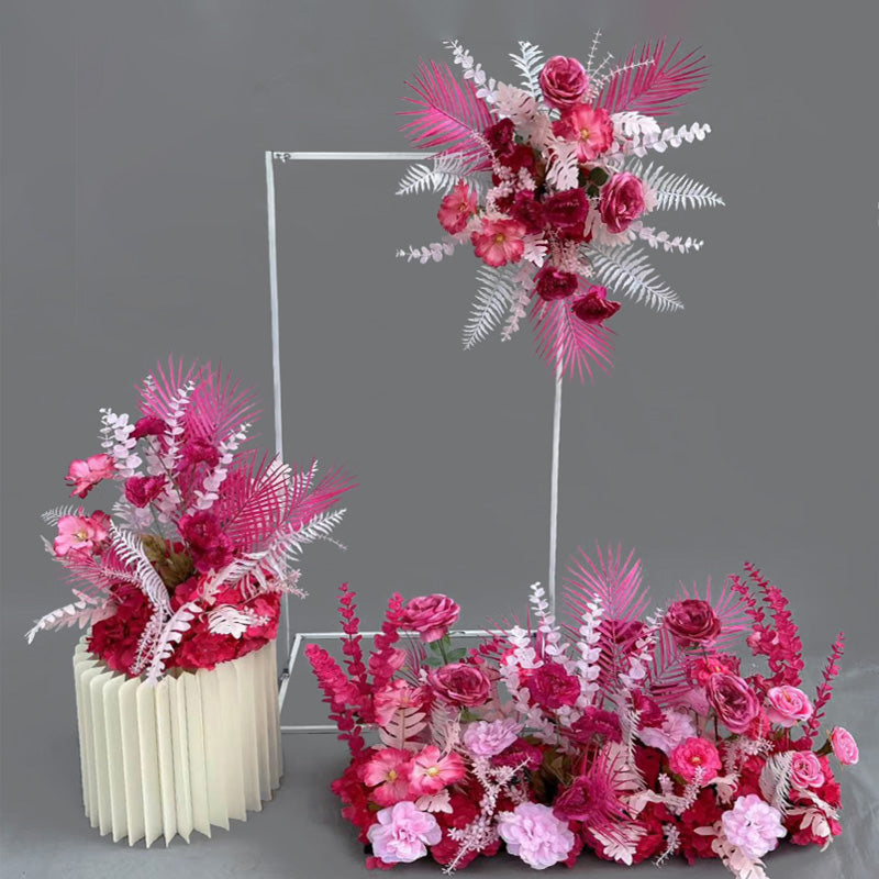 Romantic Pink Faux Floral Arrangement Set | Ideal for Weddings, Event Décor, and Elegant Home Decor FA-203