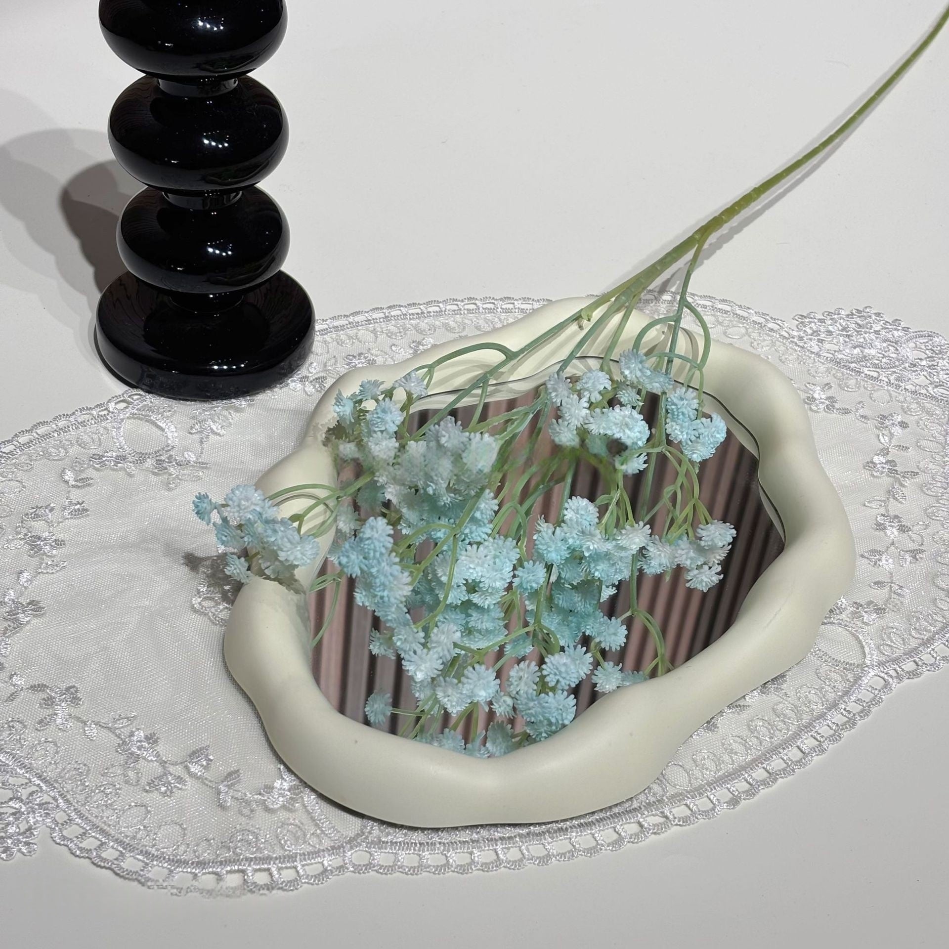Conjunto de Flores Artificiales Negras y Rosas – Decoración Moderna para Fondo de Fiesta de Cumpleaños con Arreglo Floral Falso FA-255