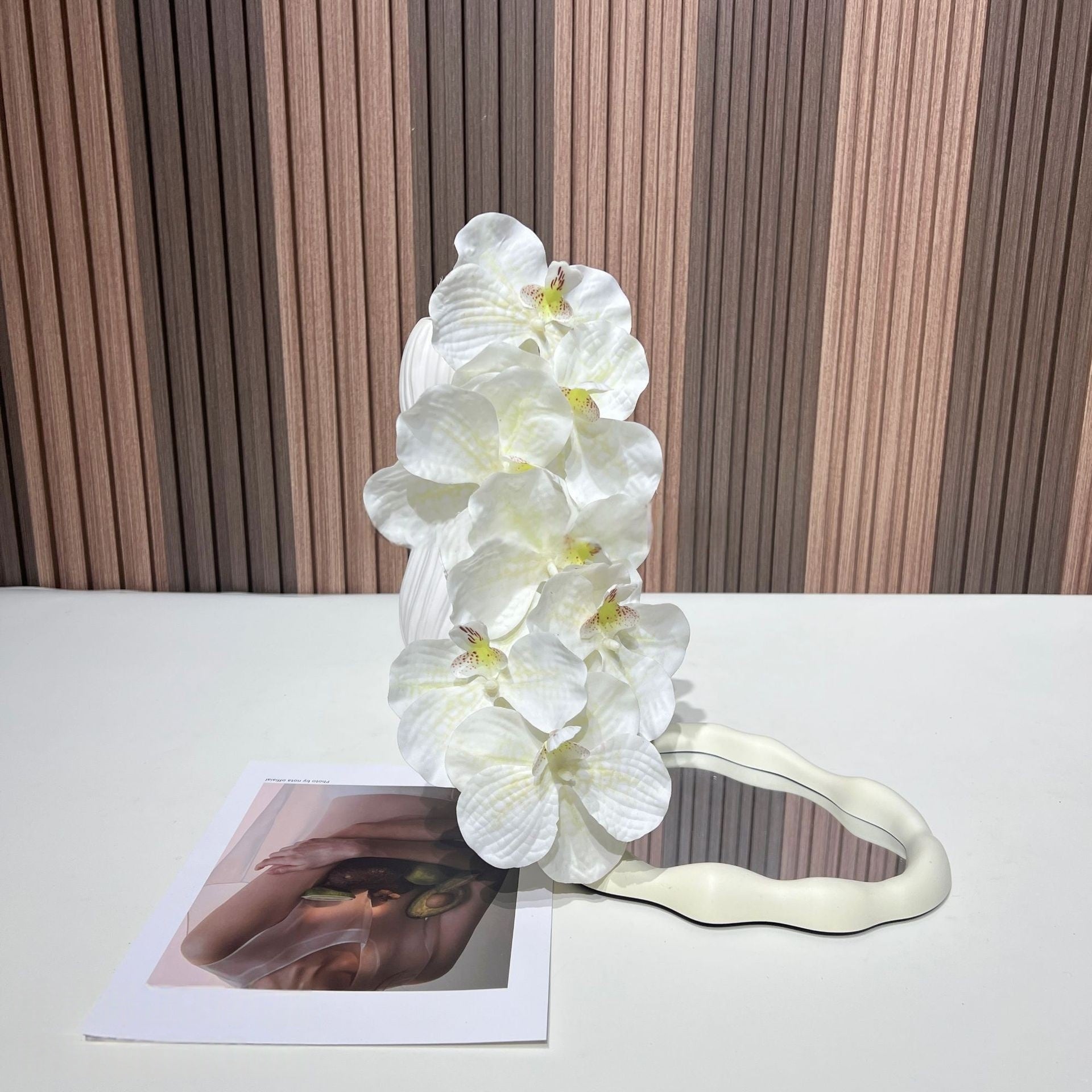 Schwarz-rosa Kunstblumen-Set – Moderne Geburtstagsparty-Hintergrunddekoration mit Kunstblumenarrangement FA-255