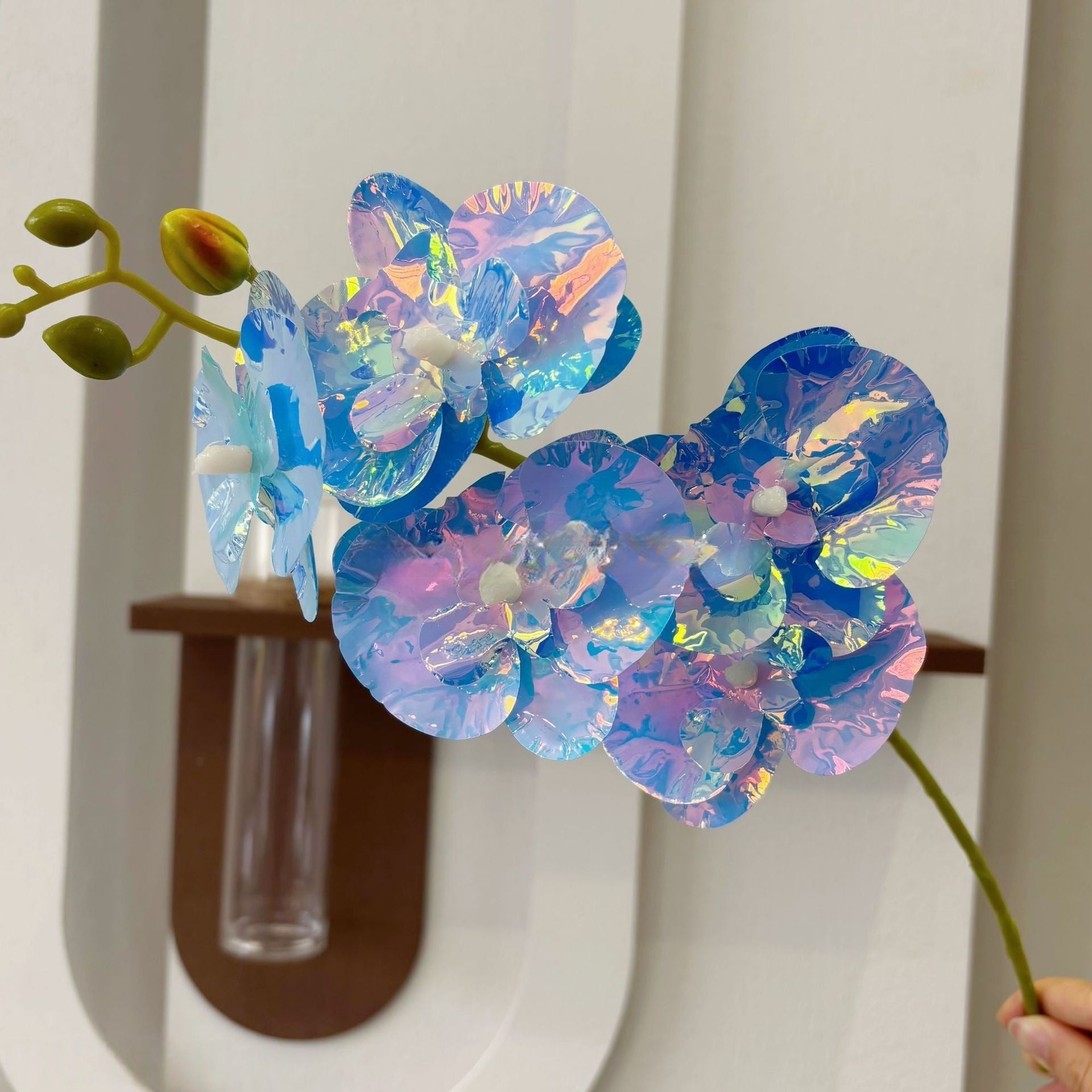 Conjunto de Flores Artificiales Negras y Rosas – Decoración Moderna para Fondo de Fiesta de Cumpleaños con Arreglo Floral Falso FA-255