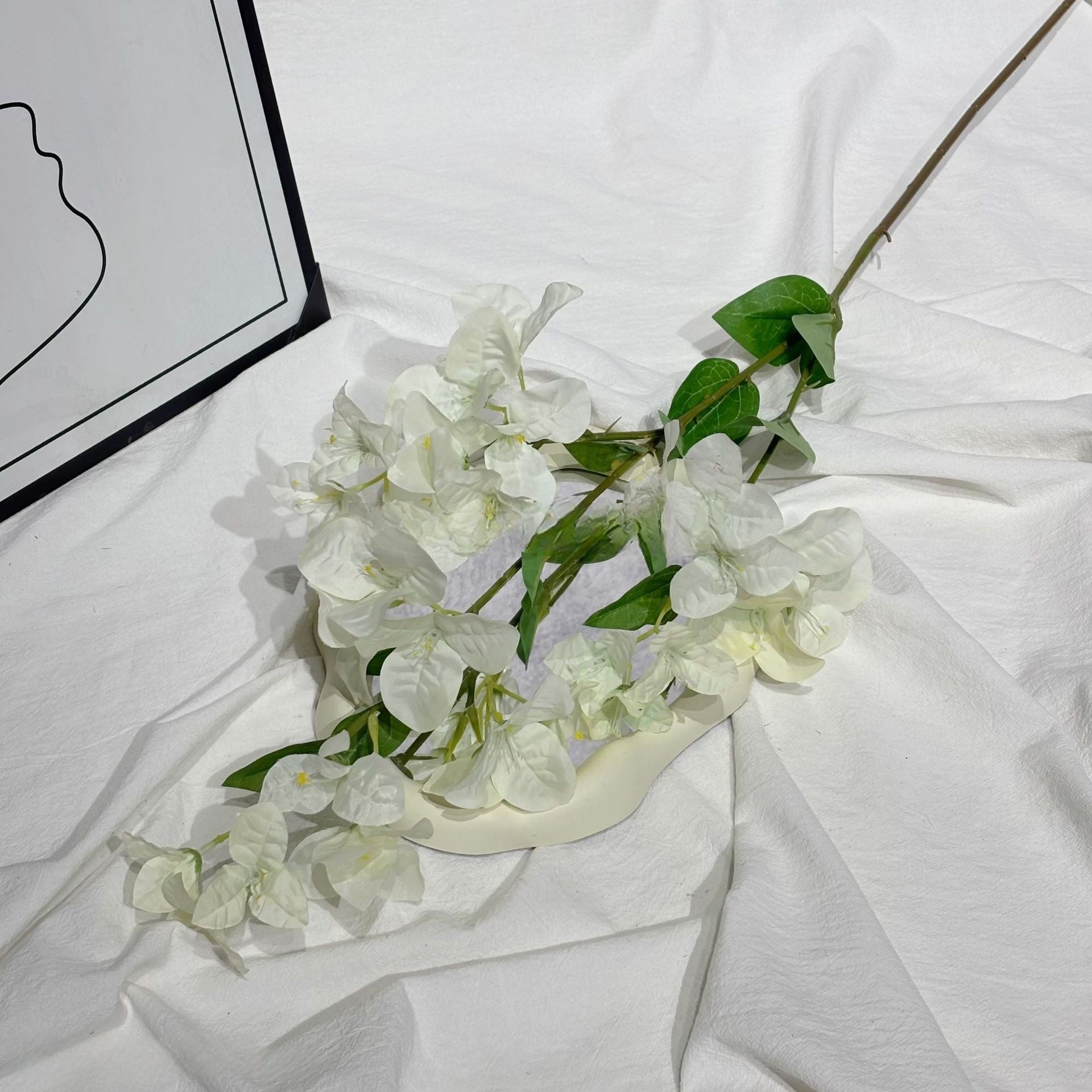Schwarz-rosa Kunstblumen-Set – Moderne Geburtstagsparty-Hintergrunddekoration mit Kunstblumenarrangement FA-255