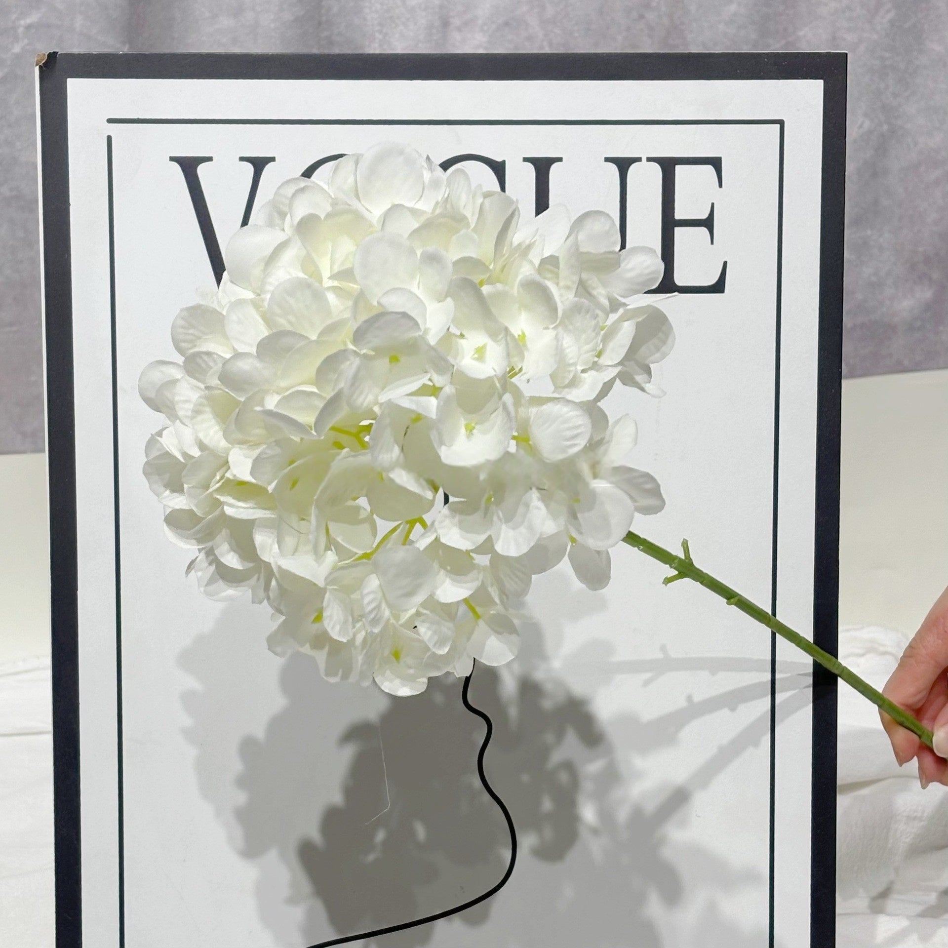 Schwarz-rosa Kunstblumen-Set – Moderne Geburtstagsparty-Hintergrunddekoration mit Kunstblumenarrangement FA-255