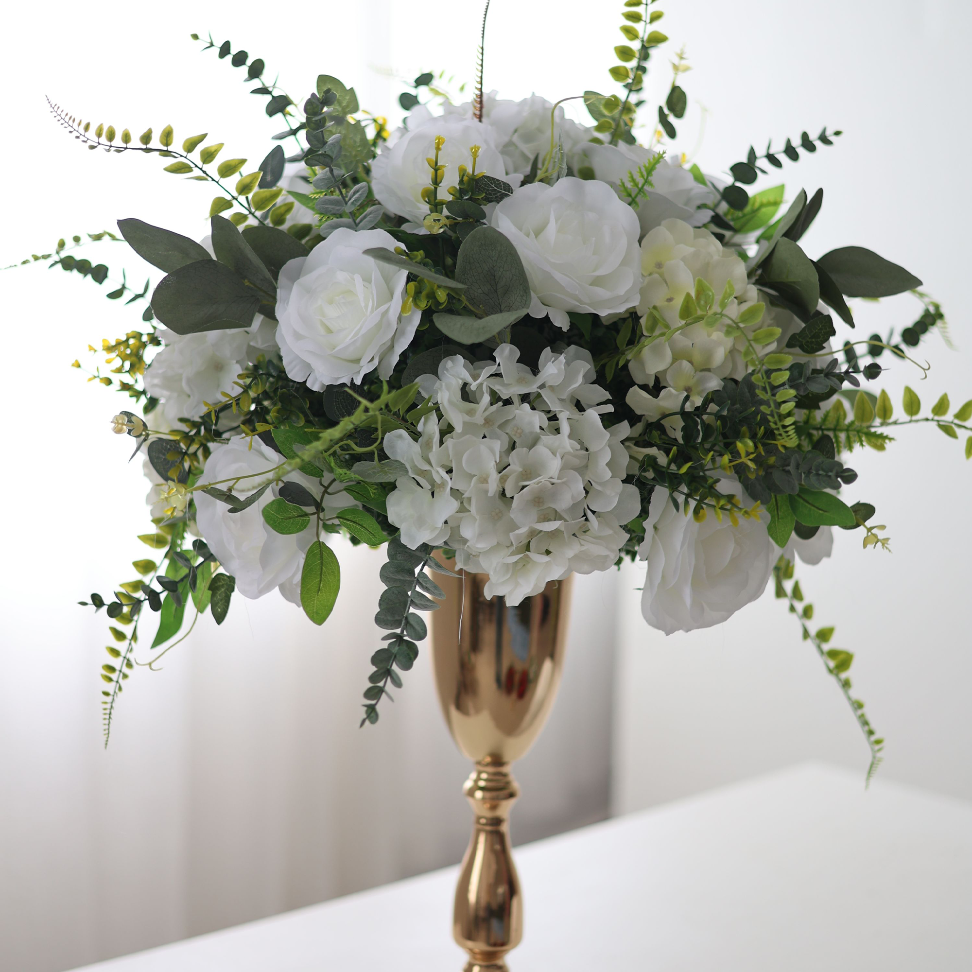 Luxurious Blossom Bouquet featuring premium red and white roses with lush greenery accents VF-0089