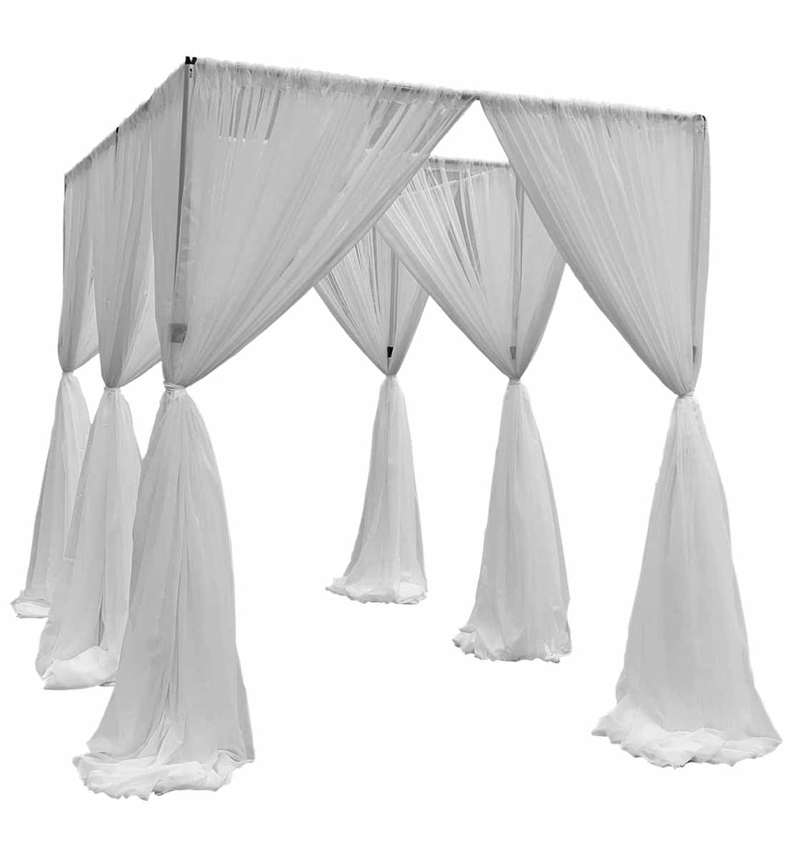 ValarFlower Support de décoration tubulaire réglable en alliage d'aluminium de 1,8 à 3 m – Parfait pour les murs de fleurs en tissu, les toiles de fond de mariage, les décorations d'événements