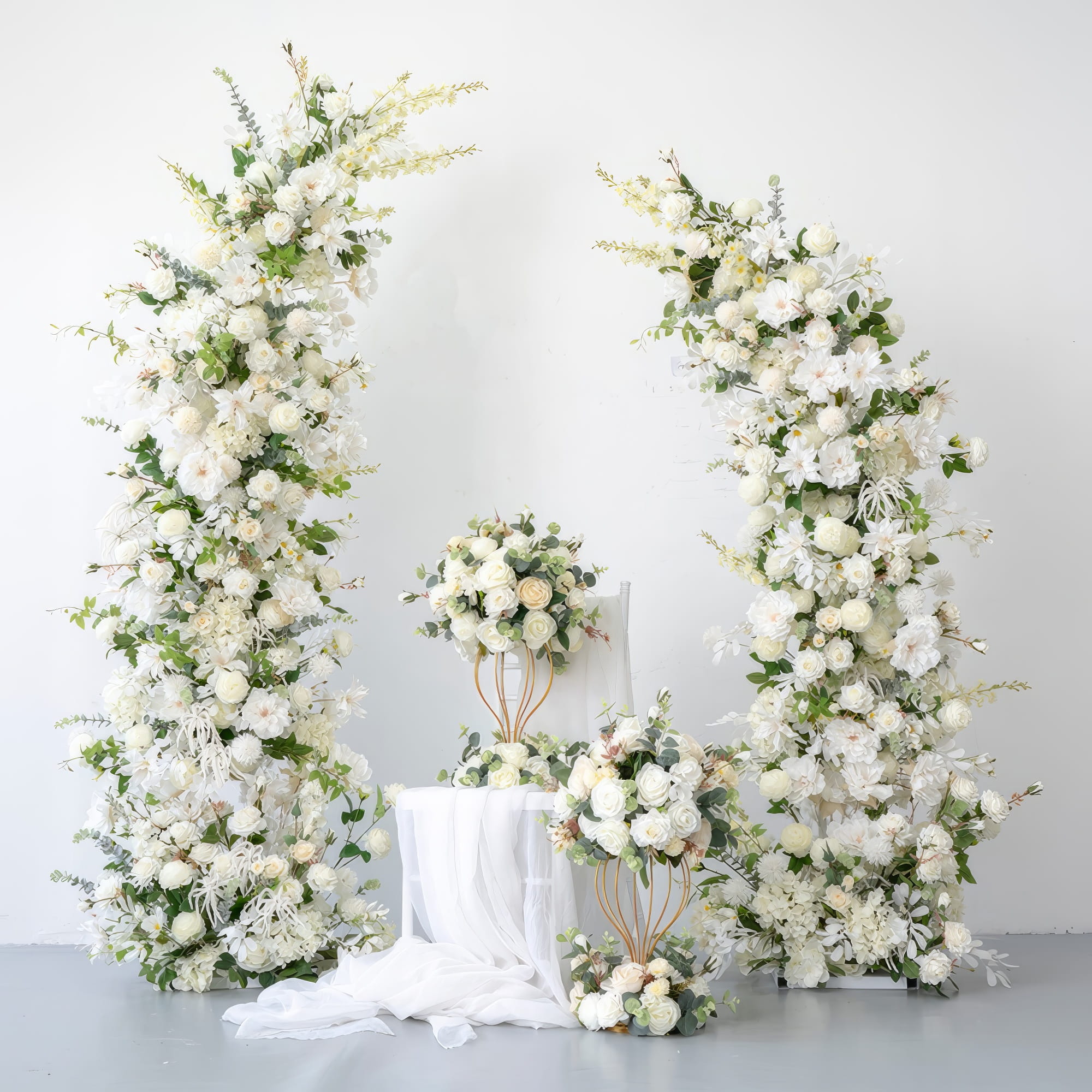 6*7 ft Elegant Artificial Flower Archway - Wedding & Party Backdrop Decorations | Floral Display for Boho/ Rustic Events and Ceremonies