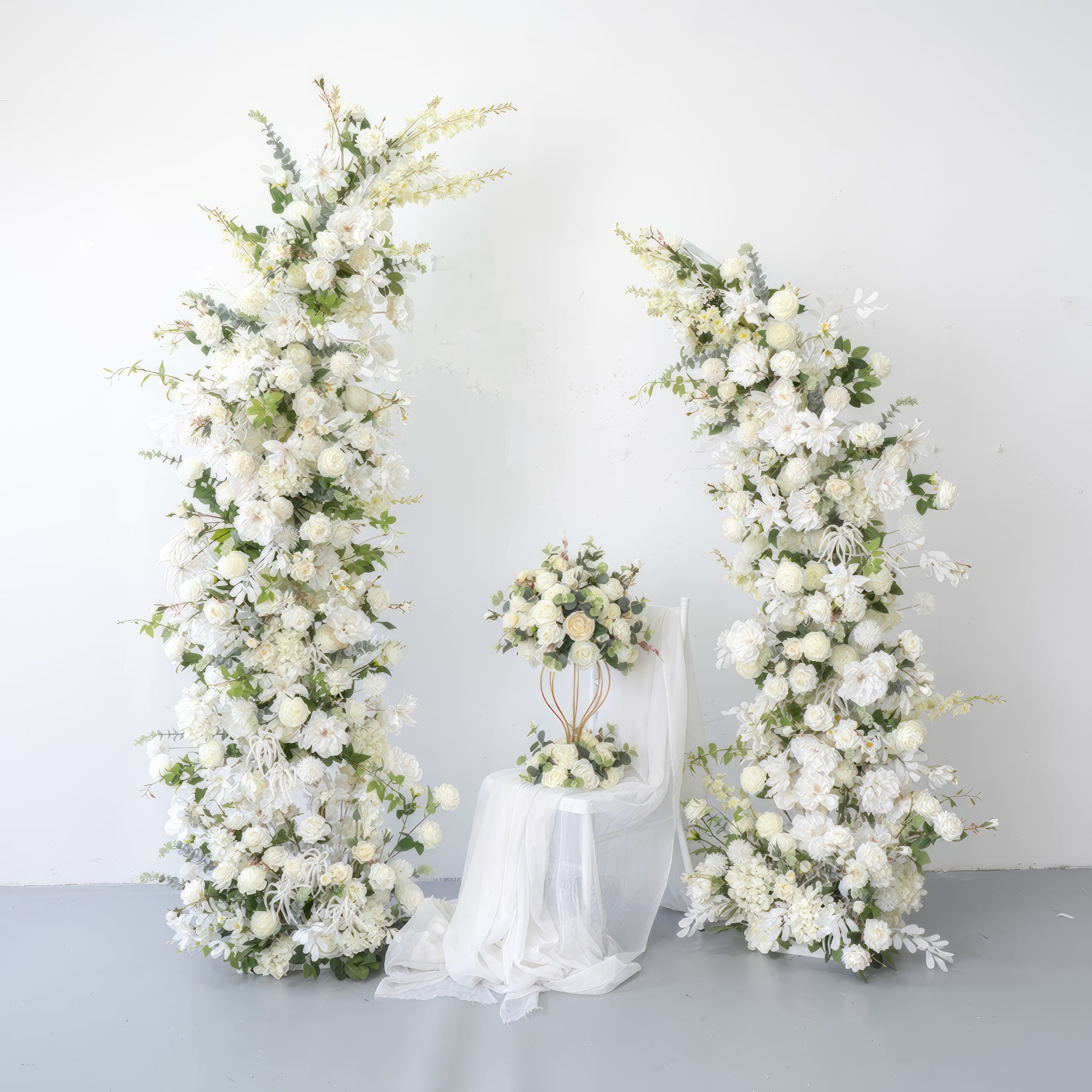 6*7 ft Elegant Artificial Flower Archway - Wedding & Party Backdrop Decorations | Floral Display for Boho/ Rustic Events and Ceremonies