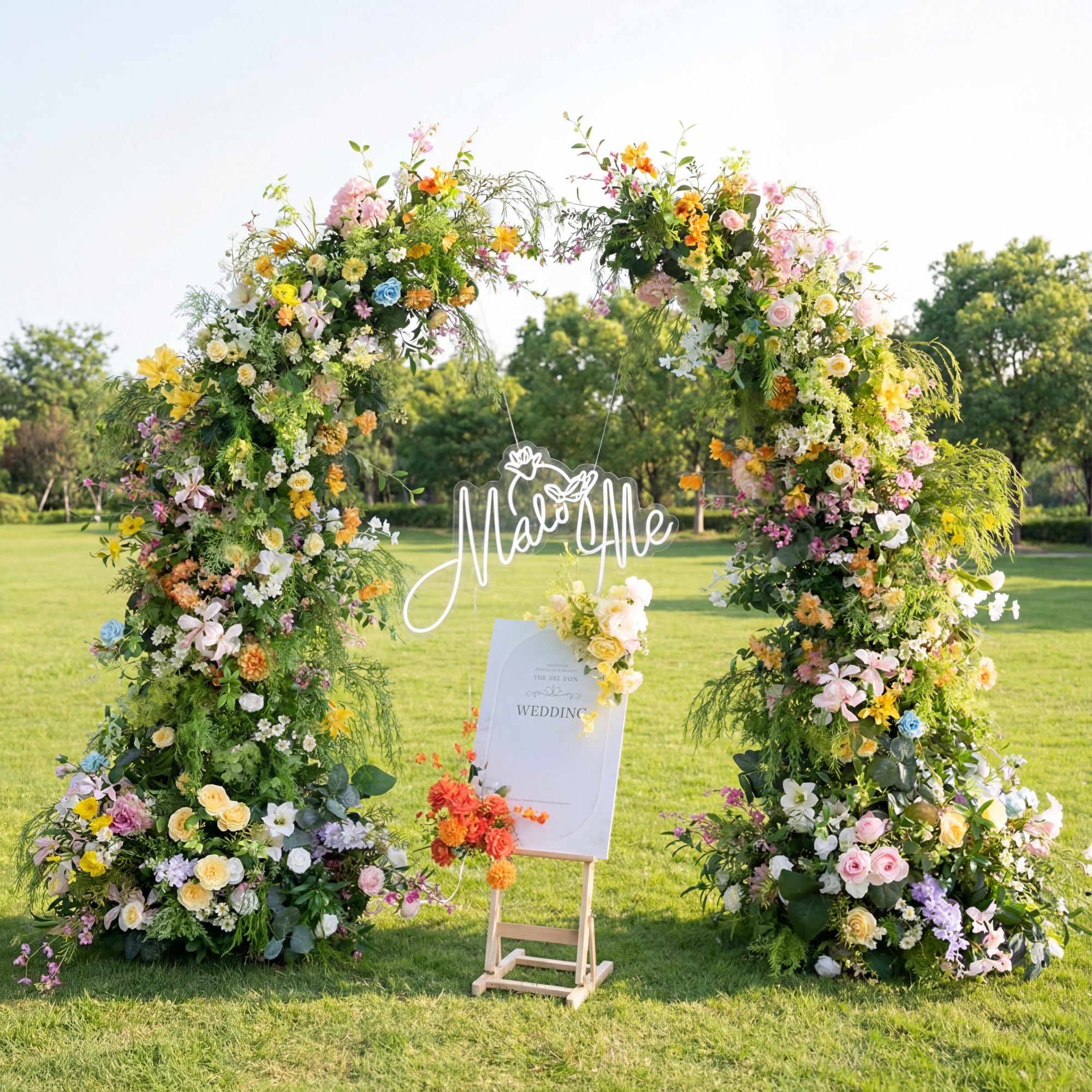 Valar Garden-Inspired Horn Arch, Artificial Floral Backdrop, Lush Greenery Wedding Ceremony Decor, Whimsical Event Photography Prop VA-343