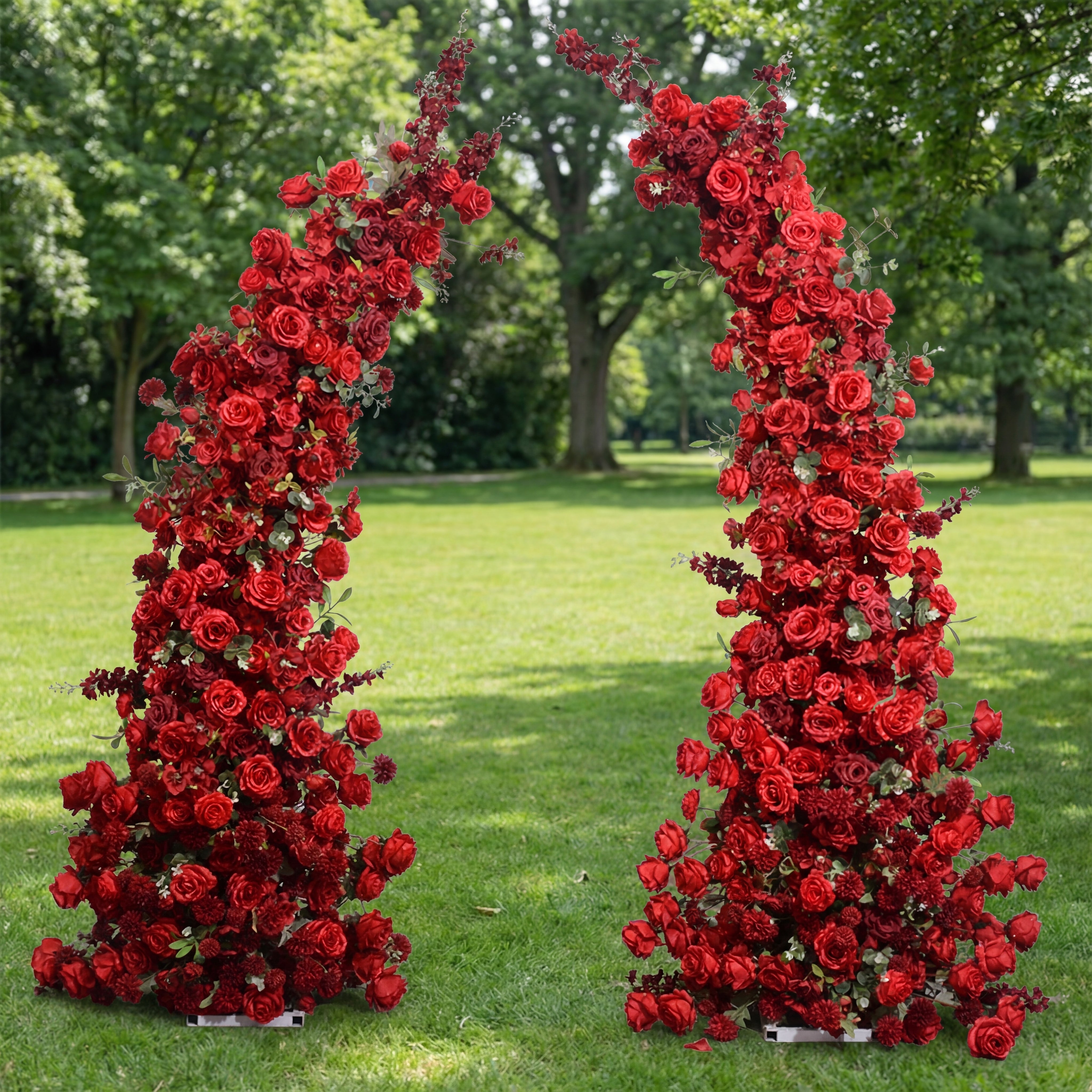 Luxury Artificial Rose Floral Arch – Wedding Ceremony Backdrop, Event Decoration, and Romantic Floral Display VA-328