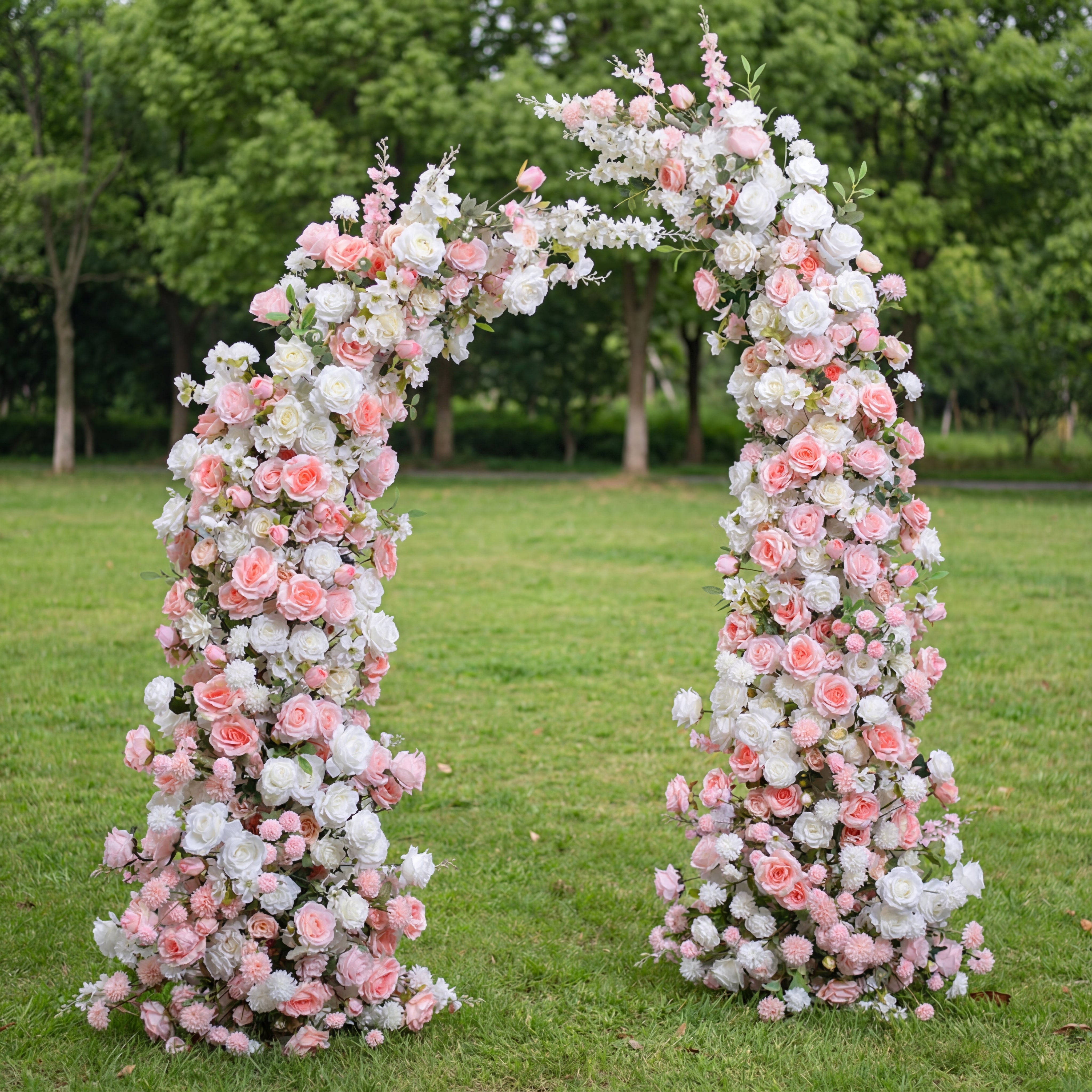 Luxury Artificial Rose Floral Arch – Wedding Ceremony Backdrop, Event Decoration, and Romantic Floral Display VA-328