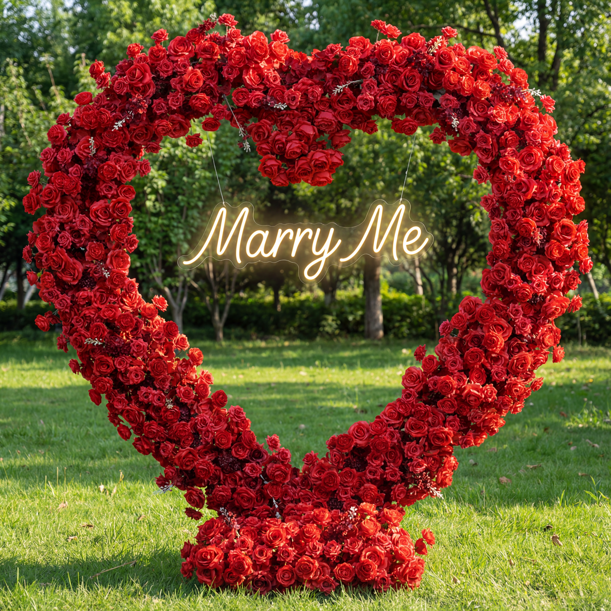 Heart-Shaped Artificial Rose Arch – Romantic Wedding Ceremony Backdrop, Event Decoration, and Floral Display HA-403