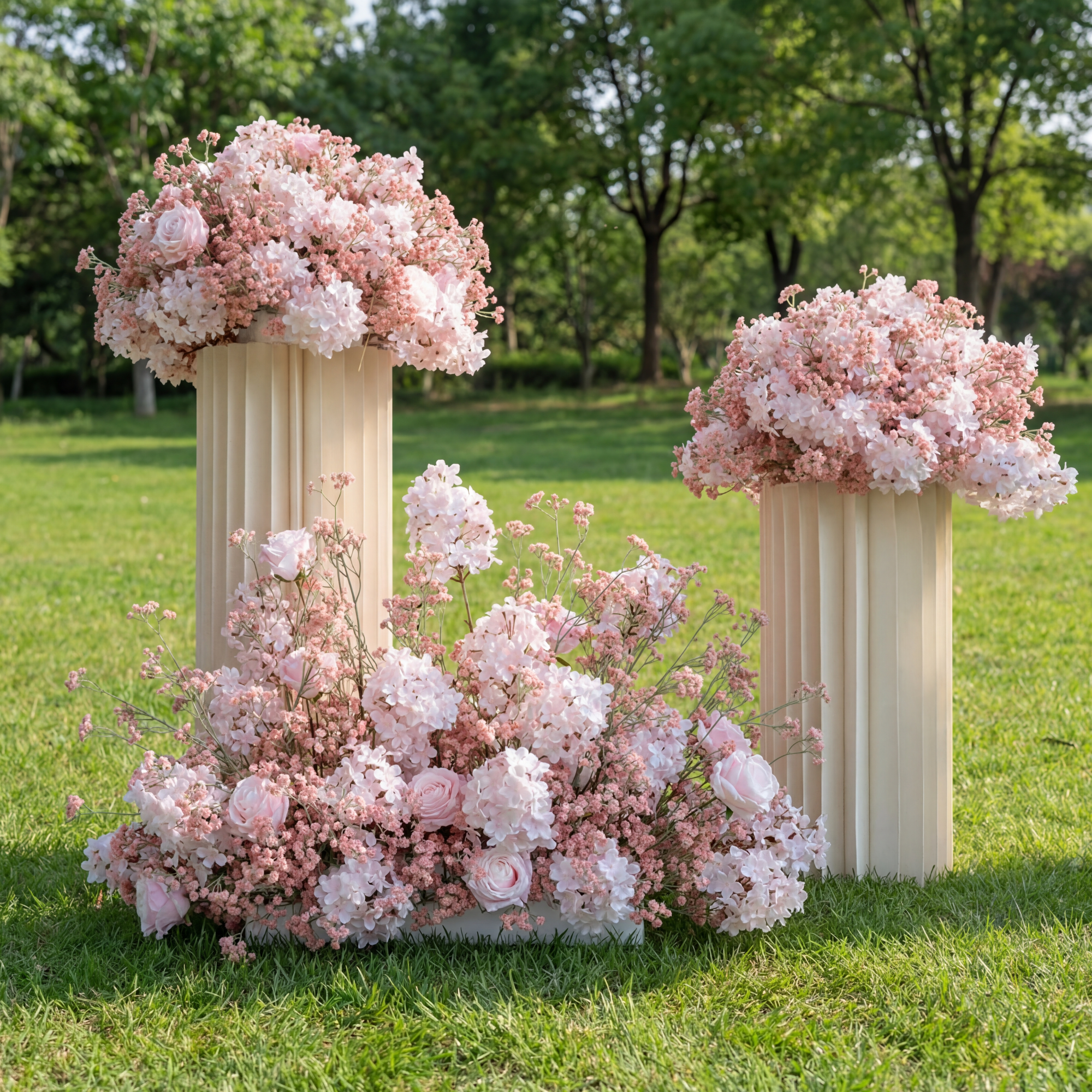 결혼식 꽃 장식 인조 꽃 볼 이벤트 소품 연회, 호텔, 메인 테이블, T-스테이지 통로 배치 및 우아한 인조 꽃 전시 FA-232