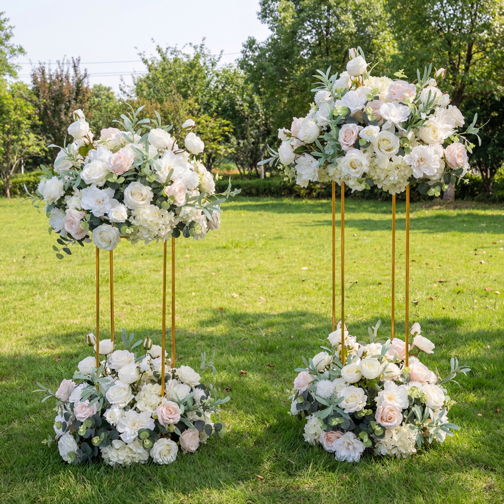 Hochzeitsblumenball-Arrangement für Haupttisch, Bühne und Gangdekoration – Künstliches Blumen-Mittelstück für Hotelveranstaltungen TF-107