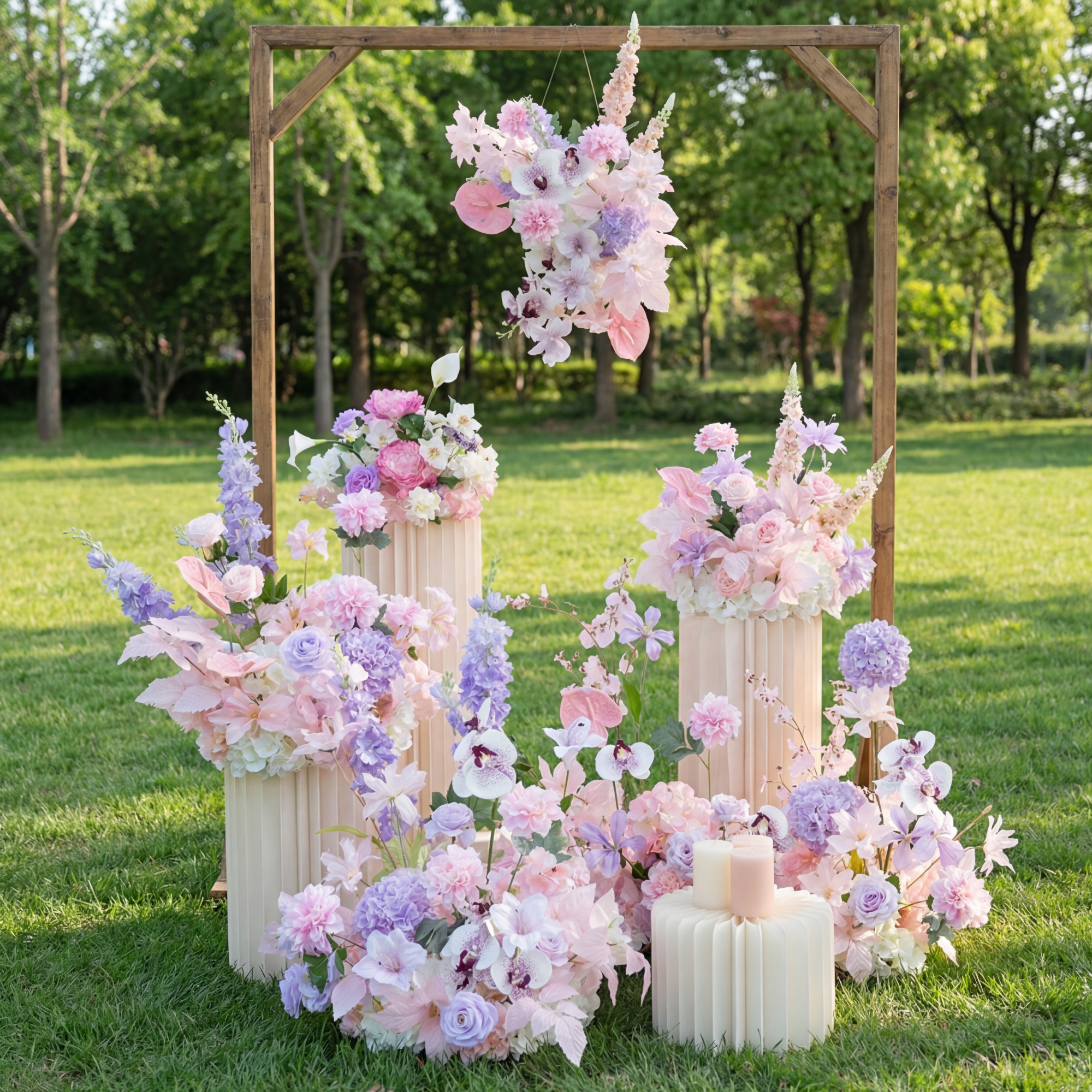 フローラルテーブルセンターピース、人工的な結婚式装飾、ブライダルシャワーパーティー装飾 FA-202