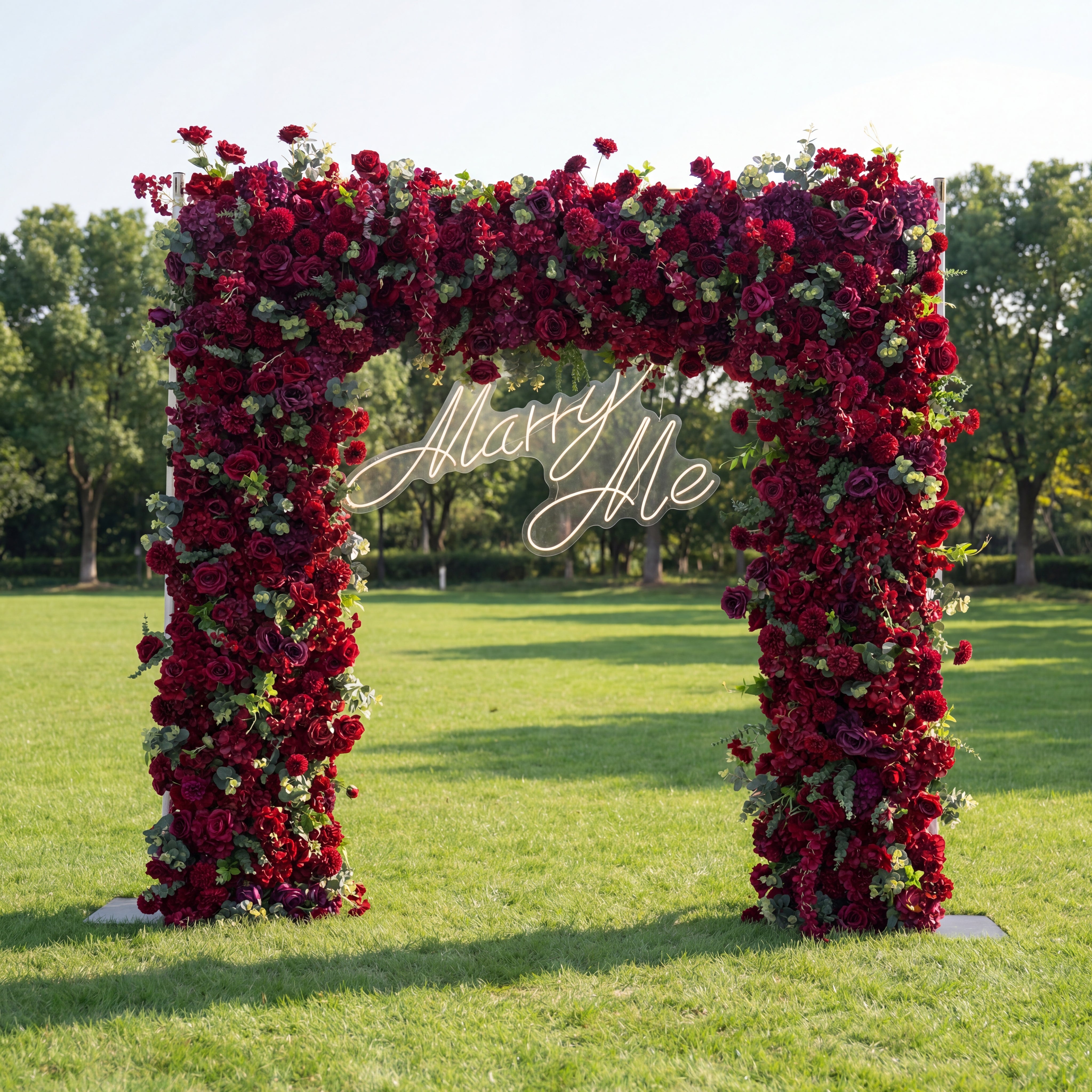 バラールラベンダーエレガンス – 人工布の花アーチ装飾における豪華な