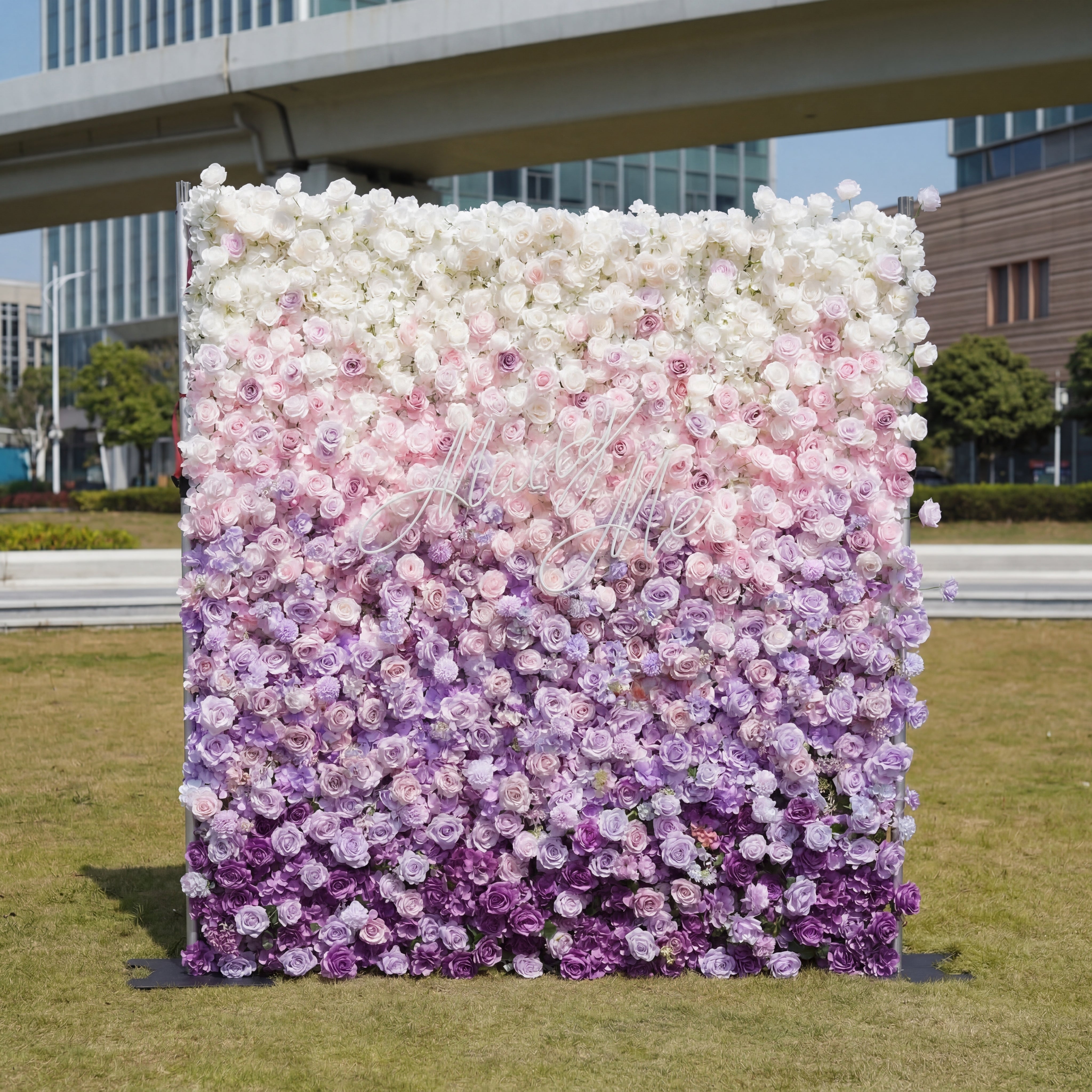 Valar Flower Roll Up Stoff, künstliches, leuchtend grünes Gras, Wand, Hochzeitskulisse, florale Partydekoration, Eventfotografie-VF-426 