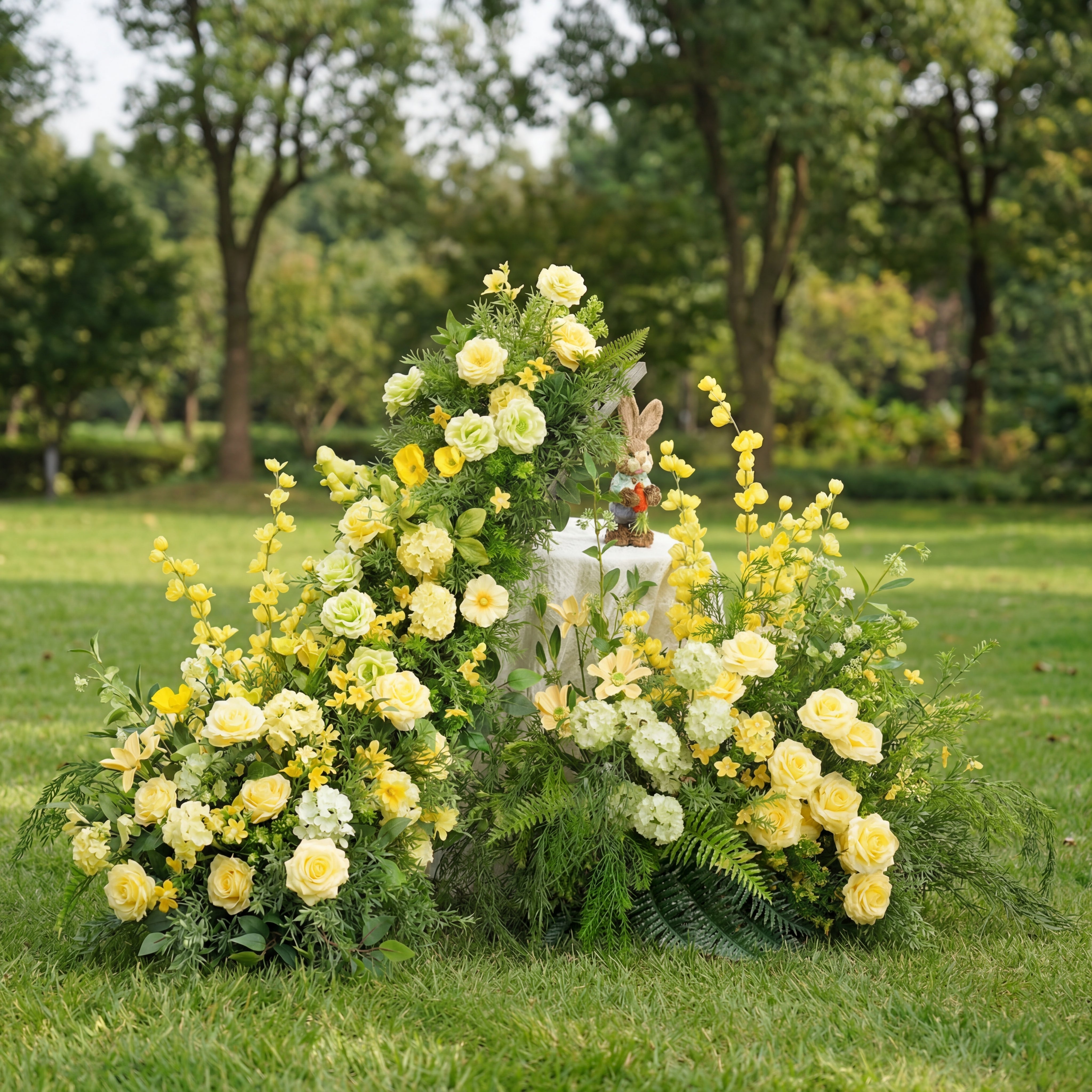 Valar Flower Garden Style Floral Arch Set – Artificial Wedding Backdrop & Photo Display Decor VA-396