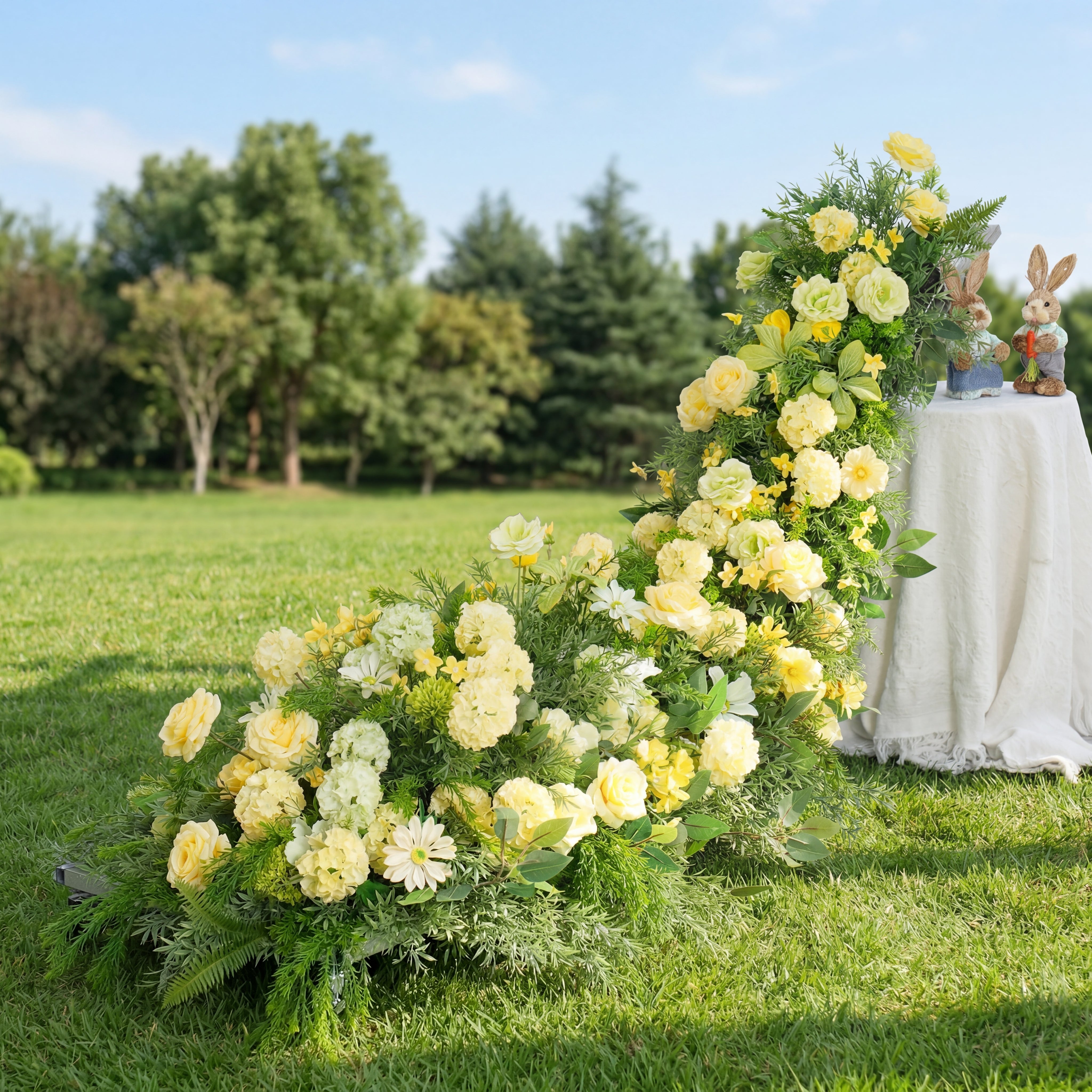 Valar Flower Garden Style Floral Arch Set – Artificial Wedding Backdrop & Photo Display Decor VA-396