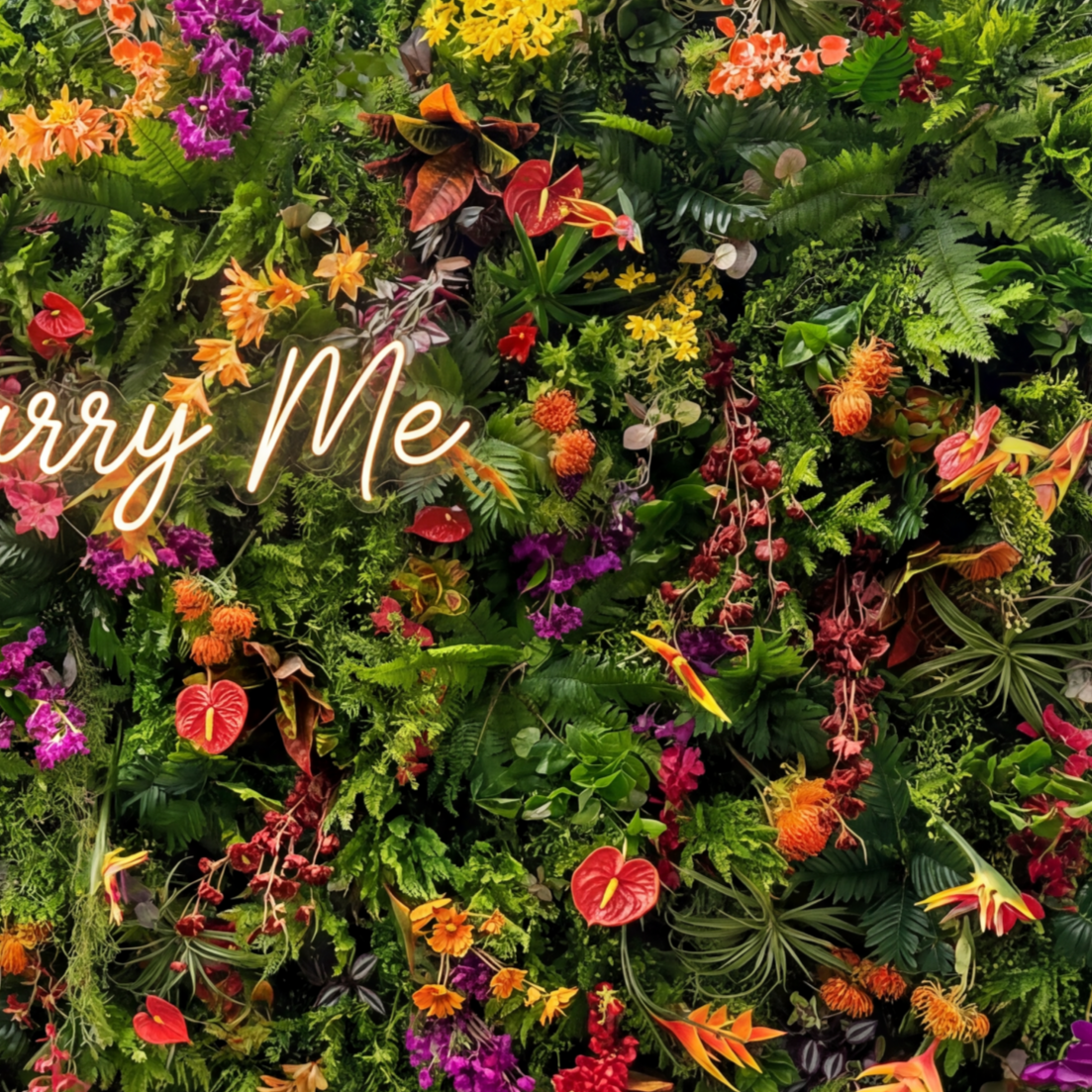 Valar Flower Tropical Jungle Flower Wall Backdrop – Artificial Greenery & Event Decor VF-835