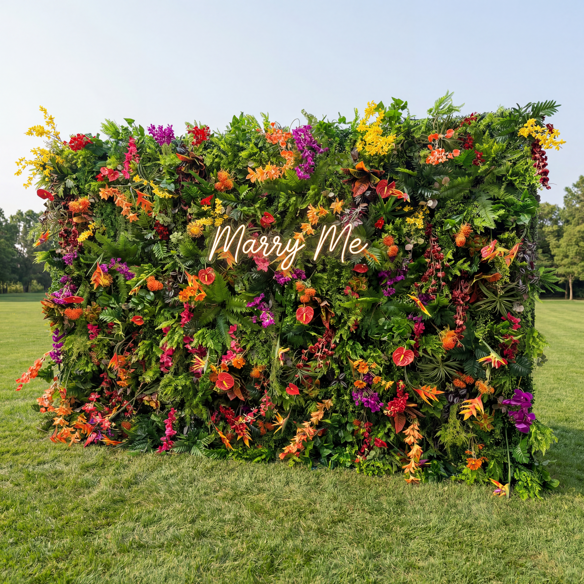 Valar Flower Tropical Jungle Flower Wall Backdrop – Artificial Greenery & Event Decor VF-835