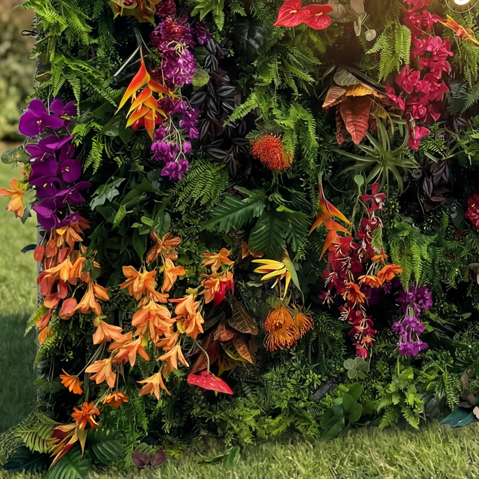 Valar Flower Tropical Jungle Flower Wall Backdrop – Artificial Greenery & Event Decor VF-835