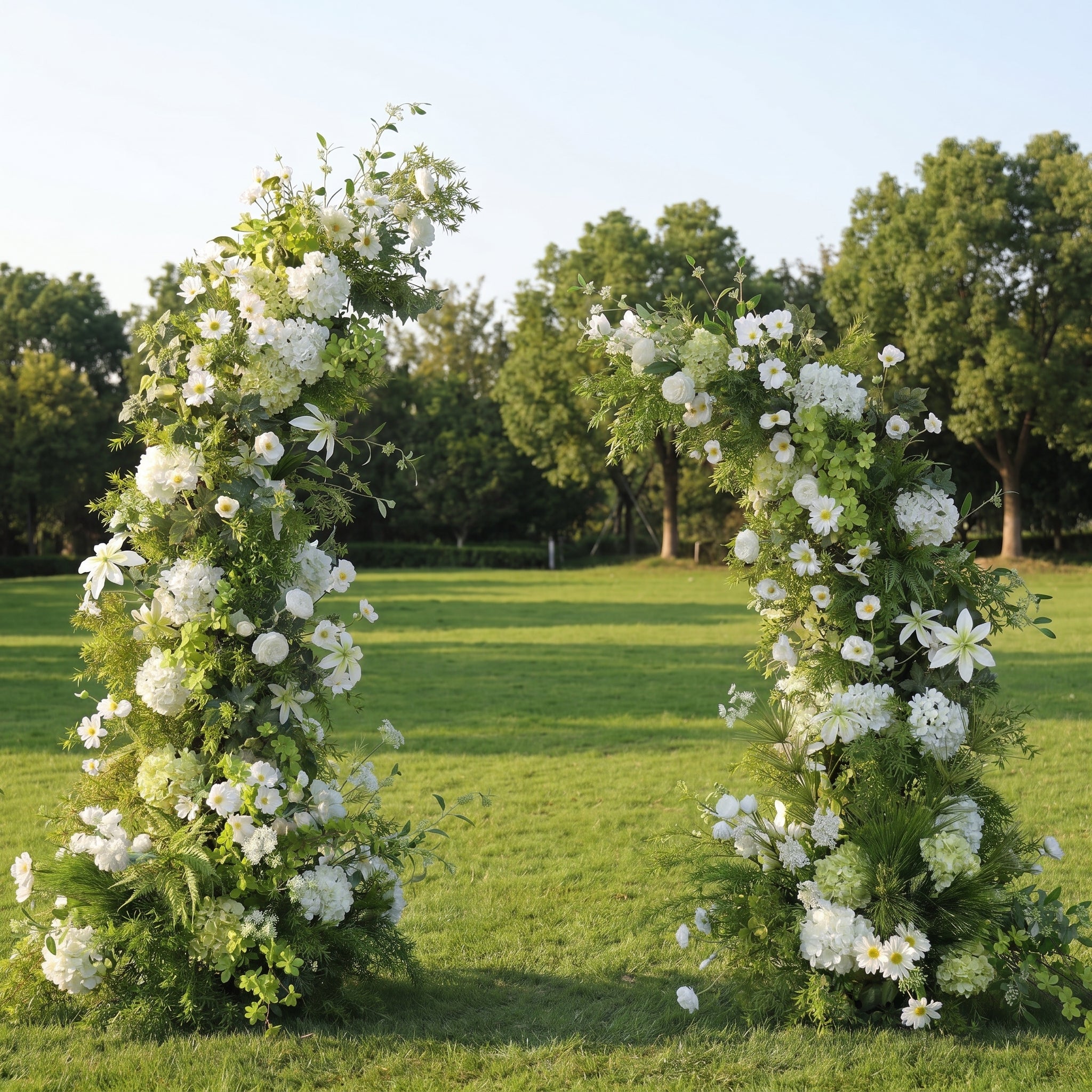 ValarFlower Floral Arch – Artificial Wedding Entrance Decor for Ceremony, Aisle & Event Backdrop VA-401