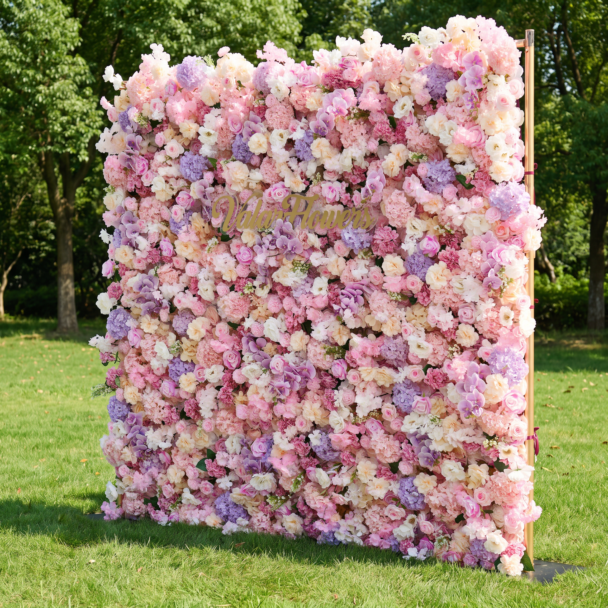 Nuevo lanzamiento: fondo de flores artificiales con tonalidad púrpura encantadora para eventos memorables-VF-810