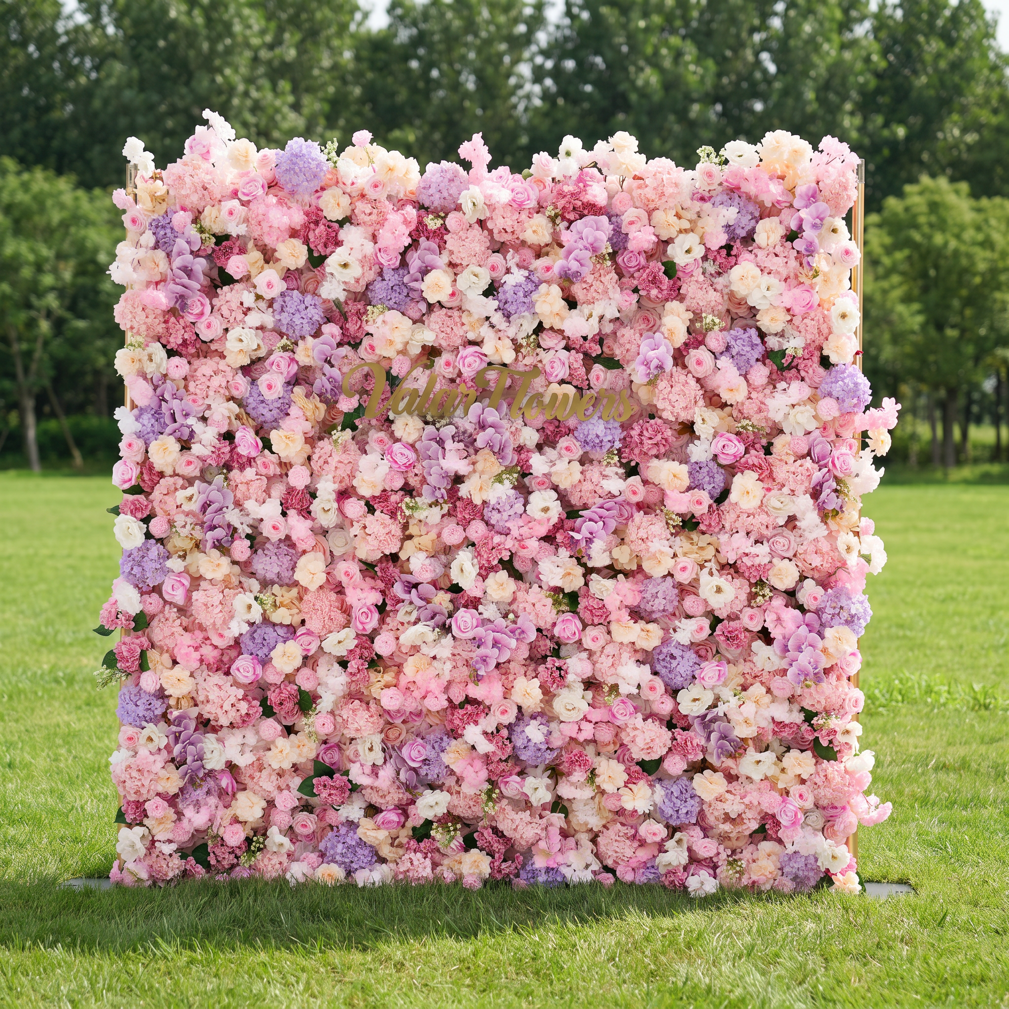 Nuevo lanzamiento: fondo de flores artificiales con tonalidad púrpura encantadora para eventos memorables-VF-810