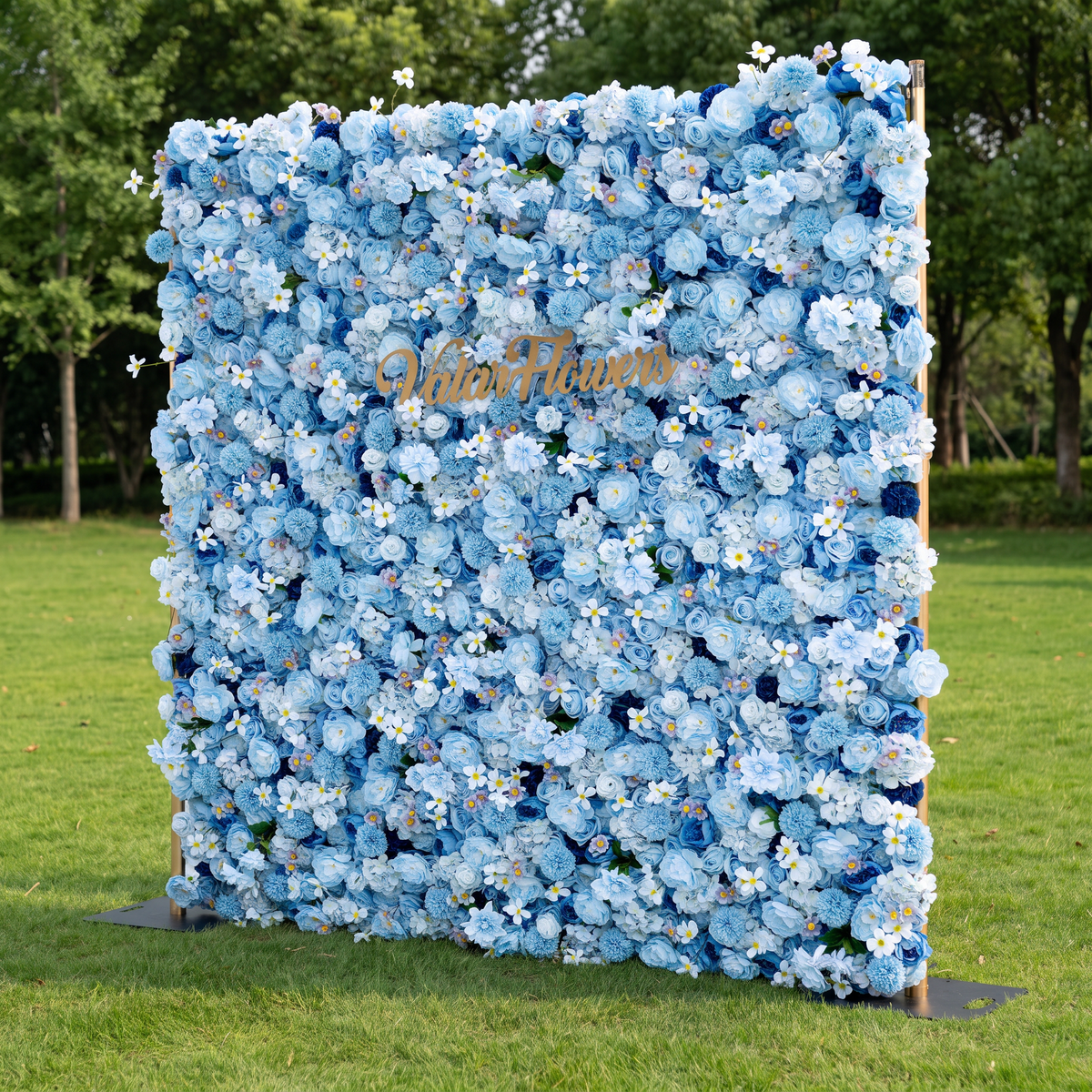 تقدم Valar Flowers: حفل Azure Blooms – مزيج ساحر من أزهار القماش باللون الأزرق السماوي والأبيض اللؤلؤي – عرض زهور مميز لمهرجانات الصيف والاحتفالات ولمسات المنزل العصرية-VF-219-4