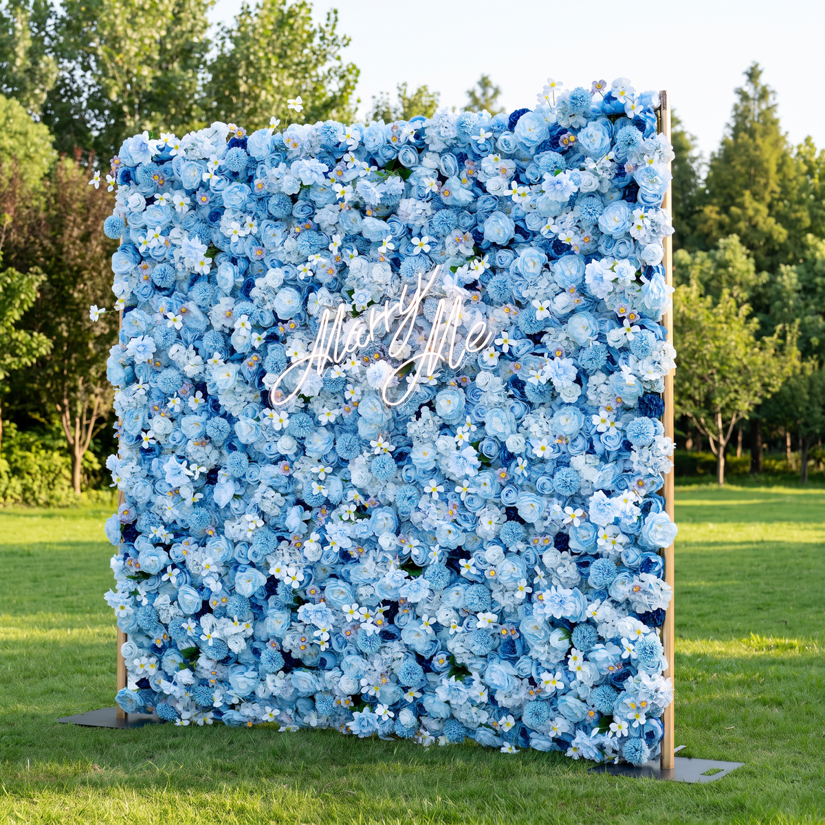 تقدم Valar Flowers: حفل Azure Blooms – مزيج ساحر من أزهار القماش باللون الأزرق السماوي والأبيض اللؤلؤي – عرض زهور مميز لمهرجانات الصيف والاحتفالات ولمسات المنزل العصرية-VF-219-4