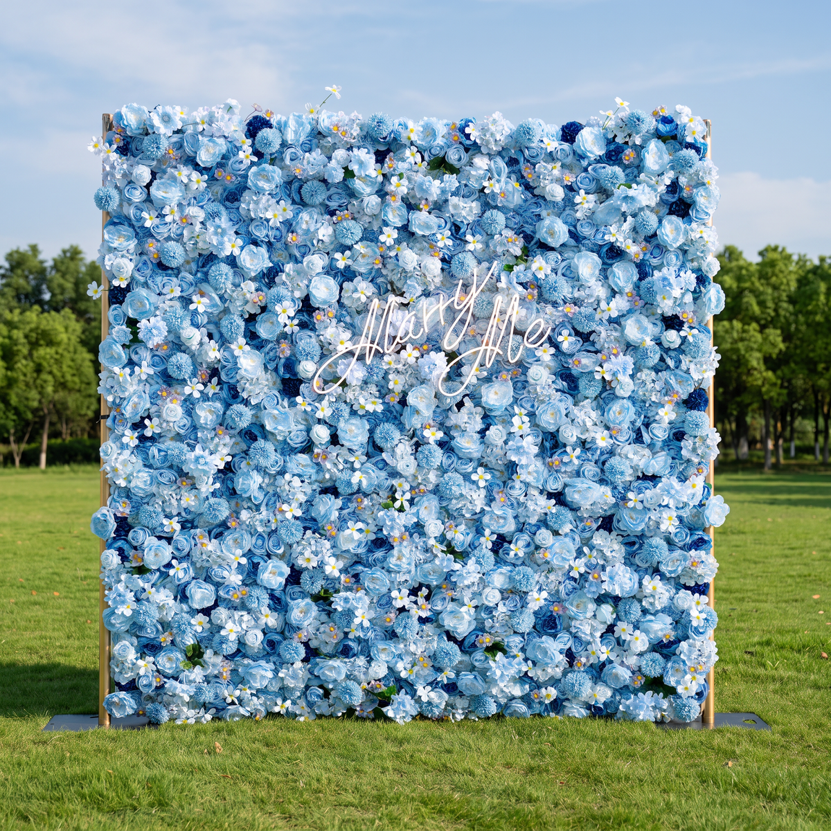 تقدم Valar Flowers: حفل Azure Blooms – مزيج ساحر من أزهار القماش باللون الأزرق السماوي والأبيض اللؤلؤي – عرض زهور مميز لمهرجانات الصيف والاحتفالات ولمسات المنزل العصرية-VF-219-4