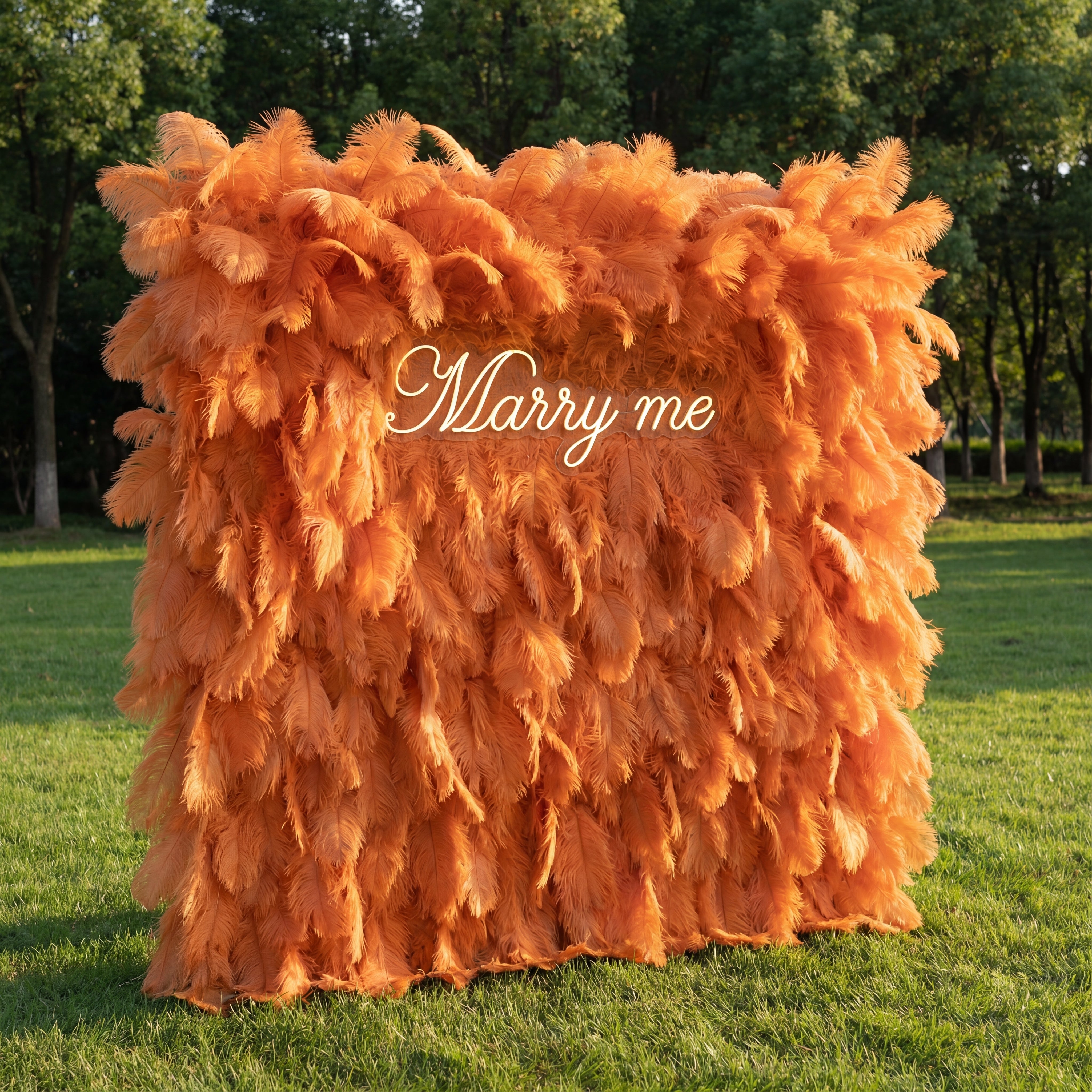 Fondo de Pared Elegante de Plumas de Avestruz Blancas - Tela Enrollable para Pared - Decoración para Fiesta Nupcial - Lugares de Boda Celebración Pared Floral-VF-164