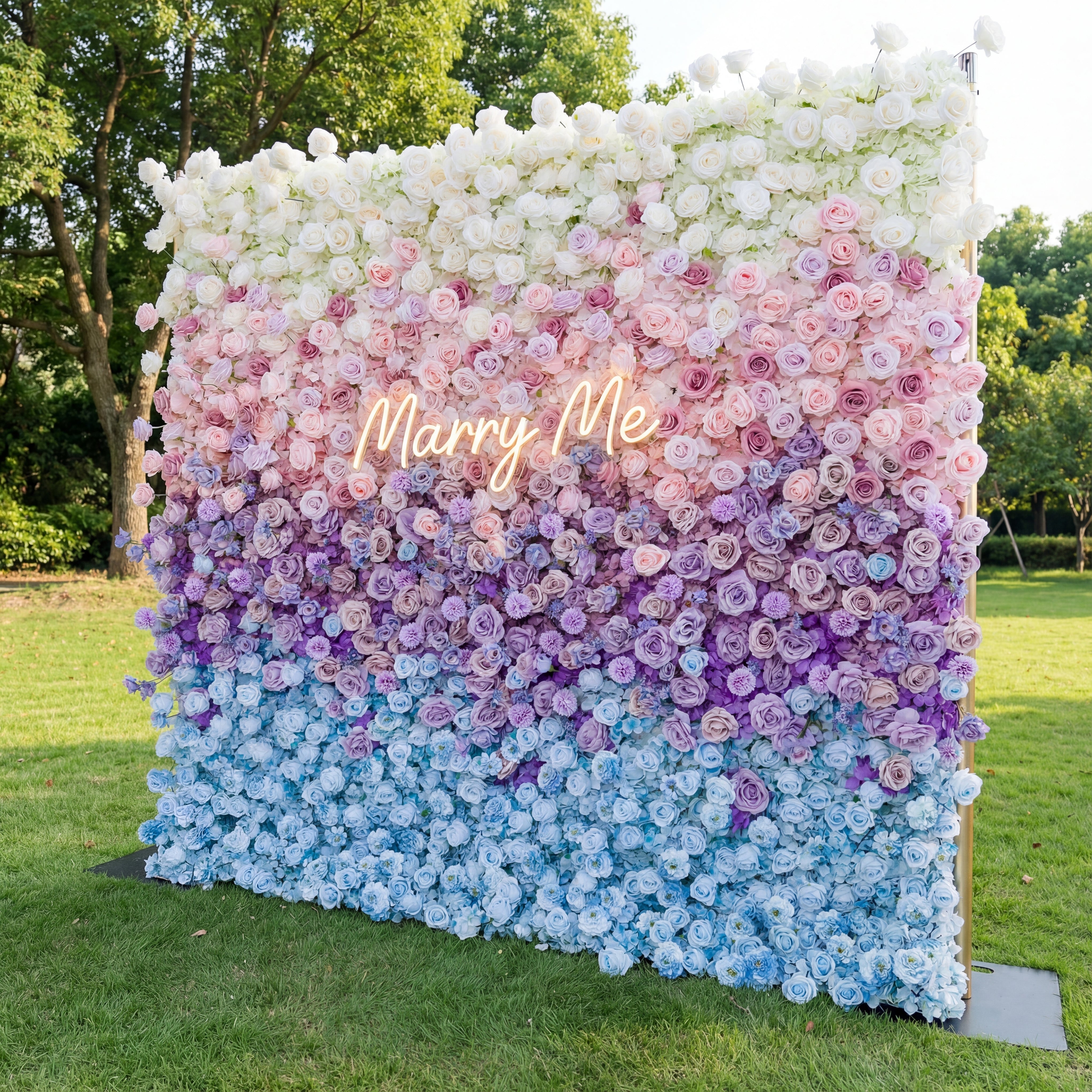 ValarFlower 5D Ombre Rainbow Artificial Flower Backdrop VF-828-2