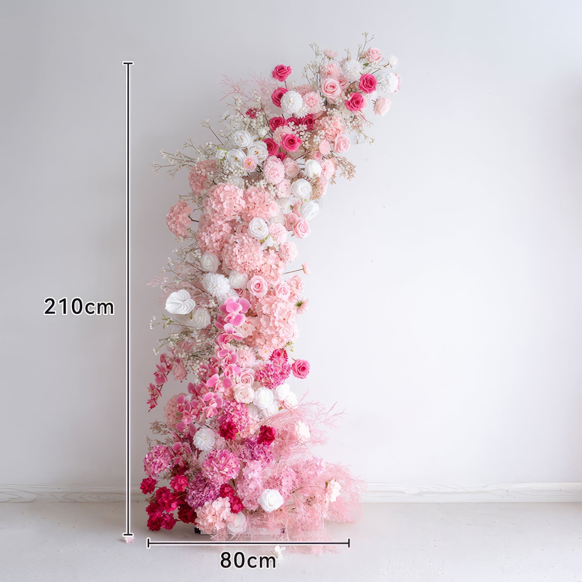 7 ft Romantic Pink Floral Archway - Wedding & Party Backdrop Decorations | Floral Display for Lush Engagements and Celebrations