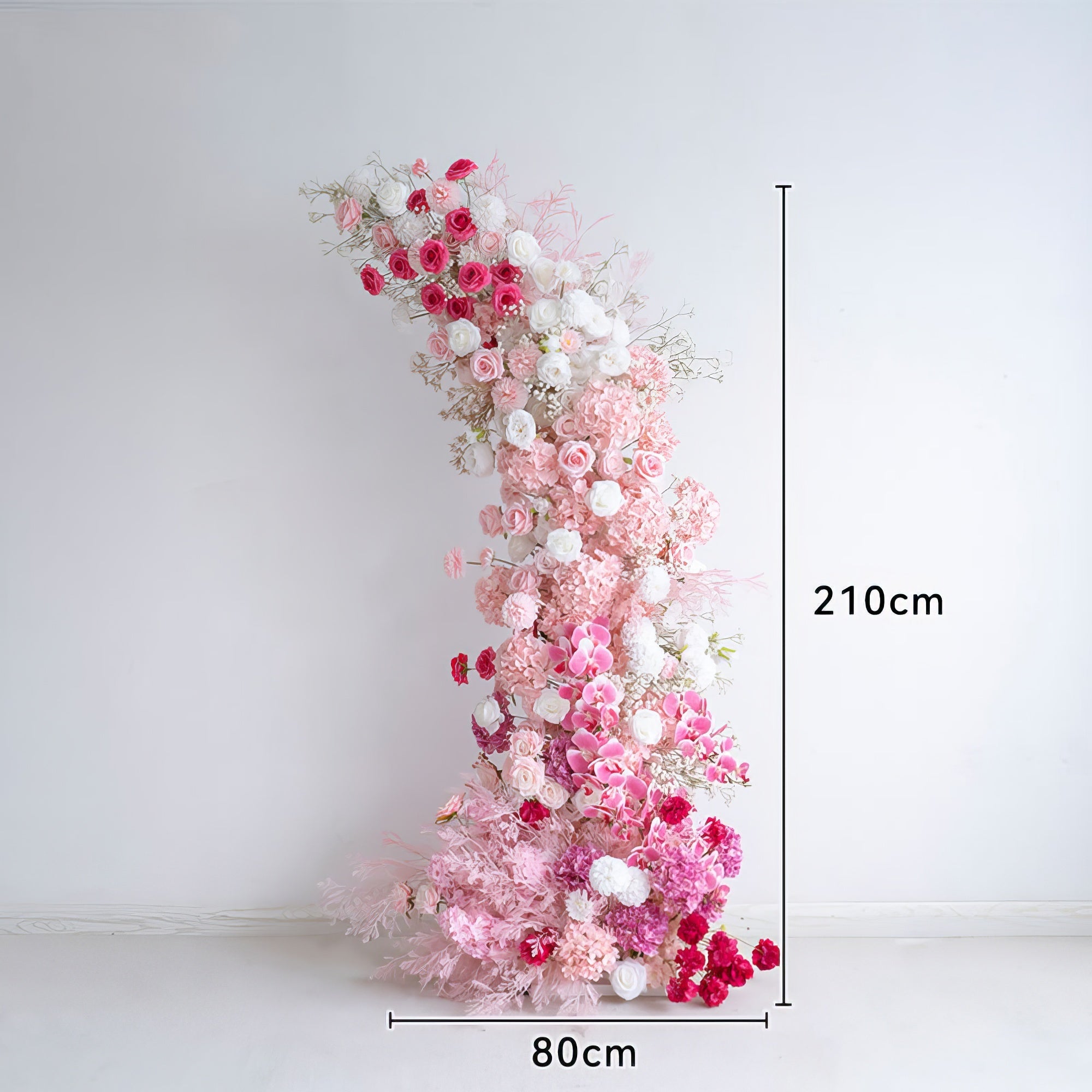 7 ft Romantic Pink Floral Archway - Wedding & Party Backdrop Decorations | Floral Display for Lush Engagements and Celebrations