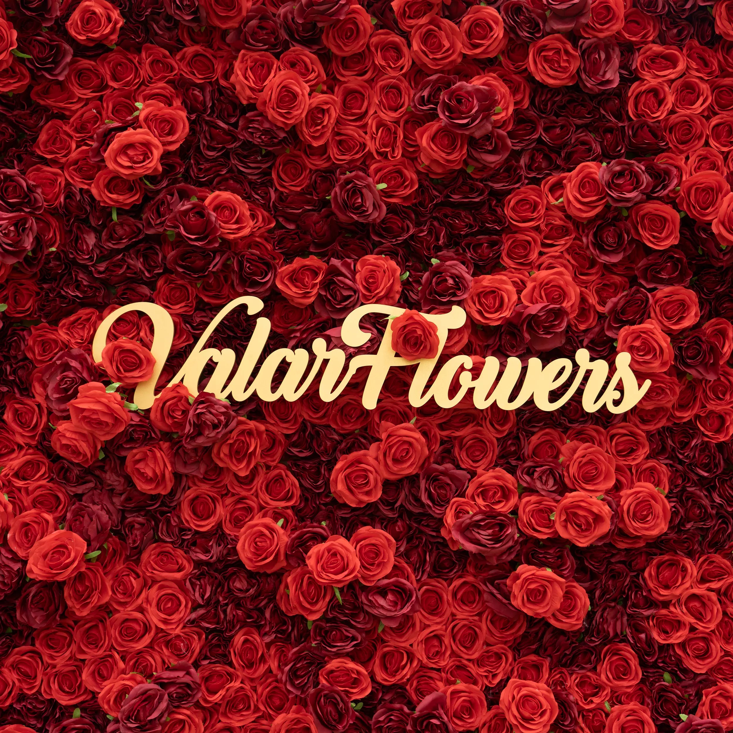 Valar Flower Roll Up Fabric Artificial Flower Wall Crimson Coronation: A Regal Array of Red Roses Radiating Romance and Reverence