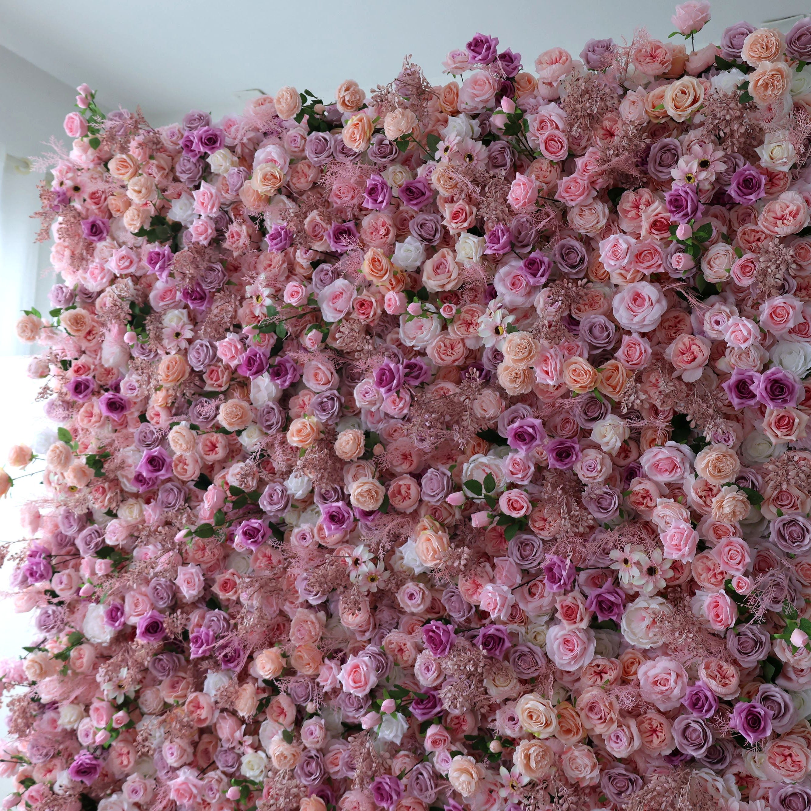 Fleurs Valar retrousser tissu fleur artificielle mur toile de fond de mariage, décor de fête florale, photographie d'événement-VF-378 