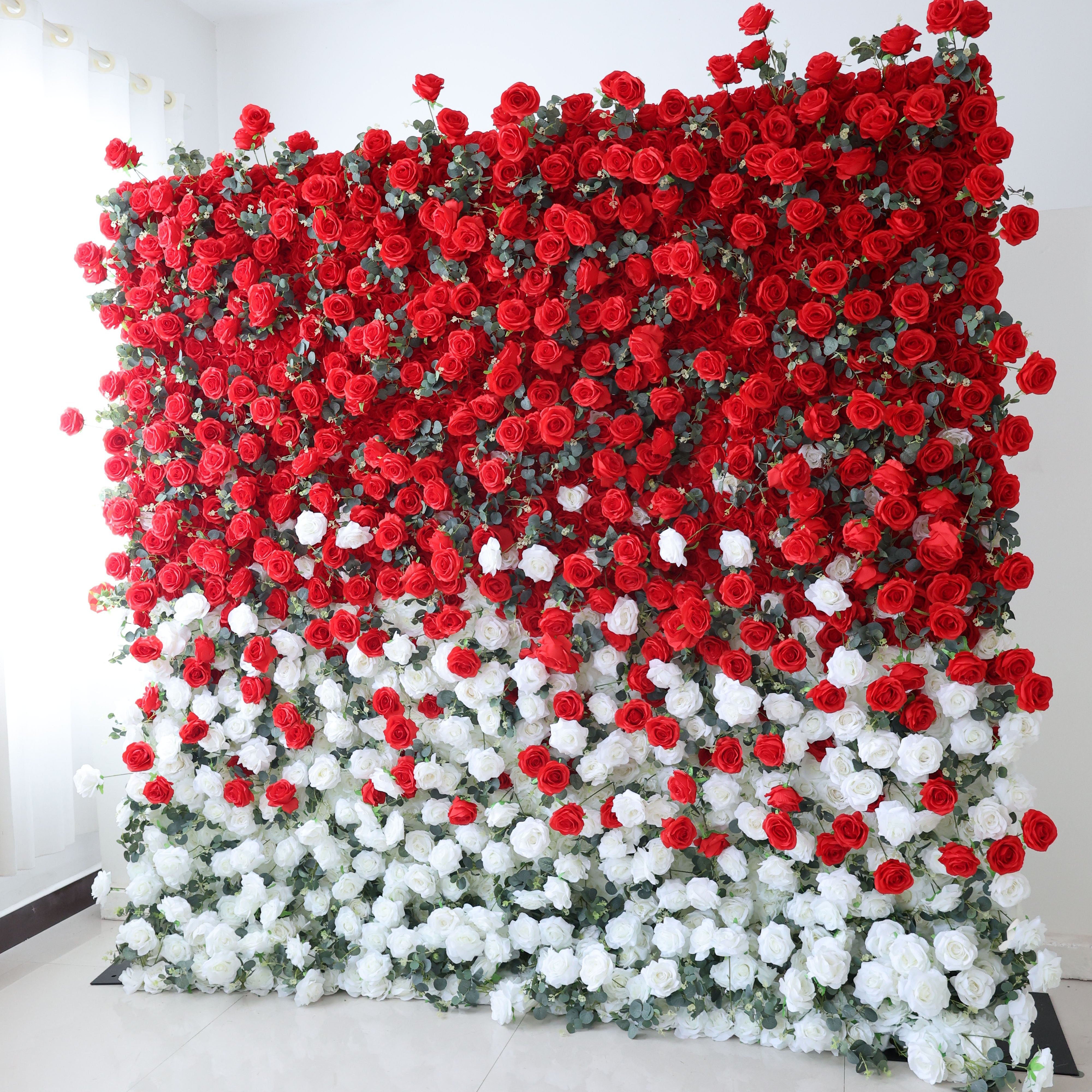 Fleurs Valar retrousser tissu fleur artificielle mur toile de fond de mariage, décor de fête florale, photographie d'événement-VF-375 