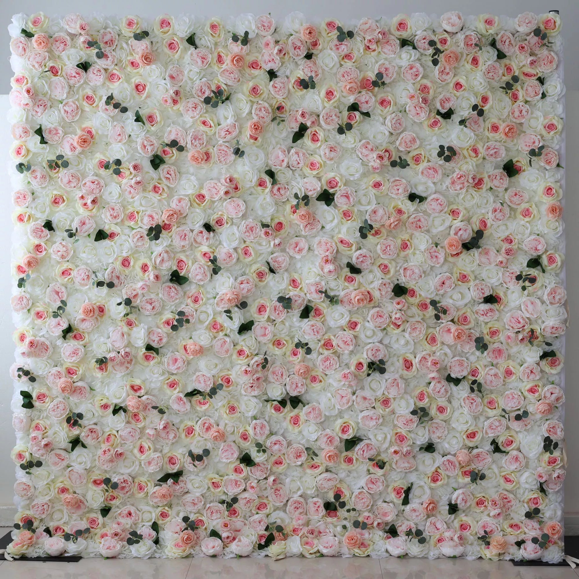 Valar Flowers roll up fabric artificial flower wall for wedding backdrop, floral design VF-1092