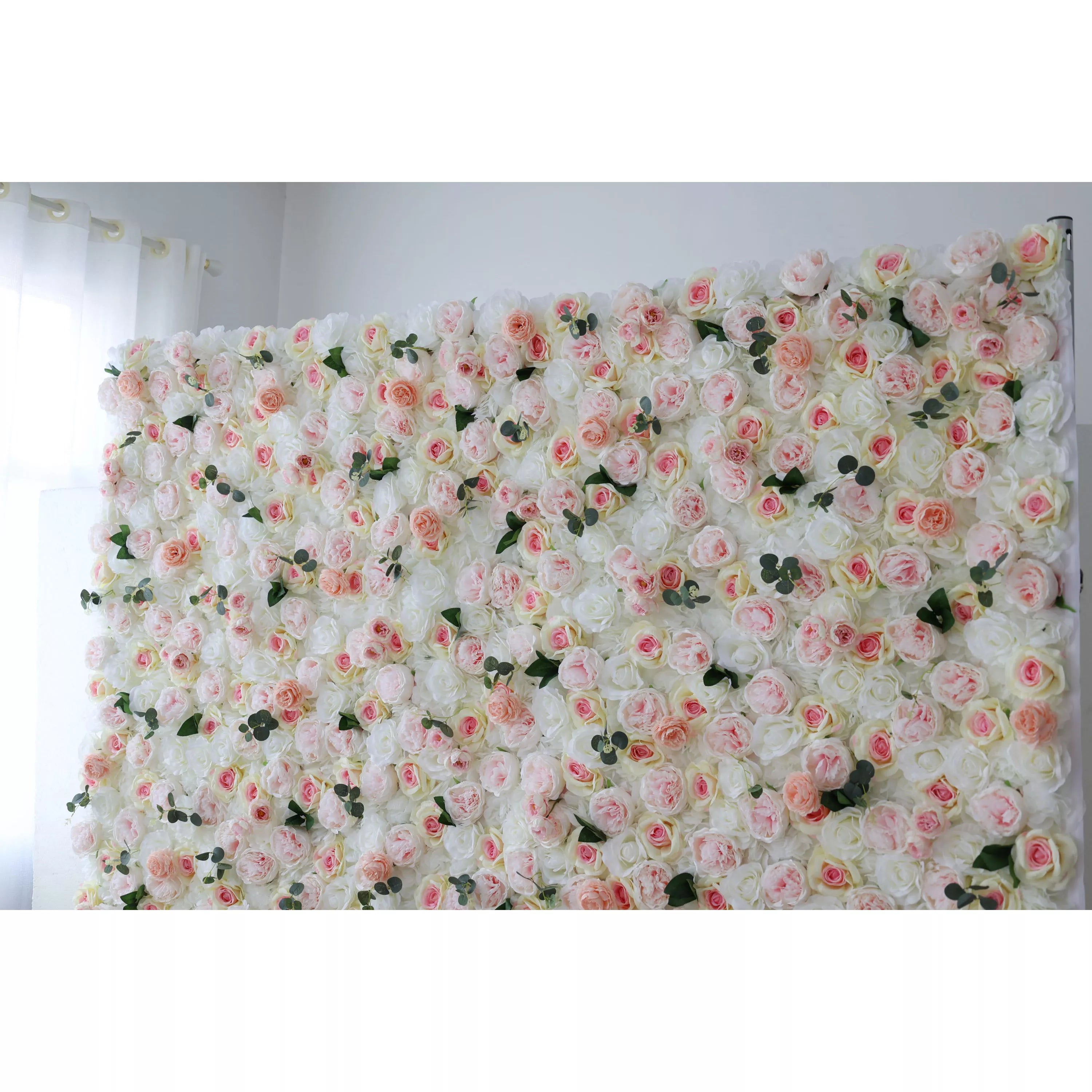 Valar Flowers roll up fabric artificial flower wall for wedding backdrop, floral design VF-1093