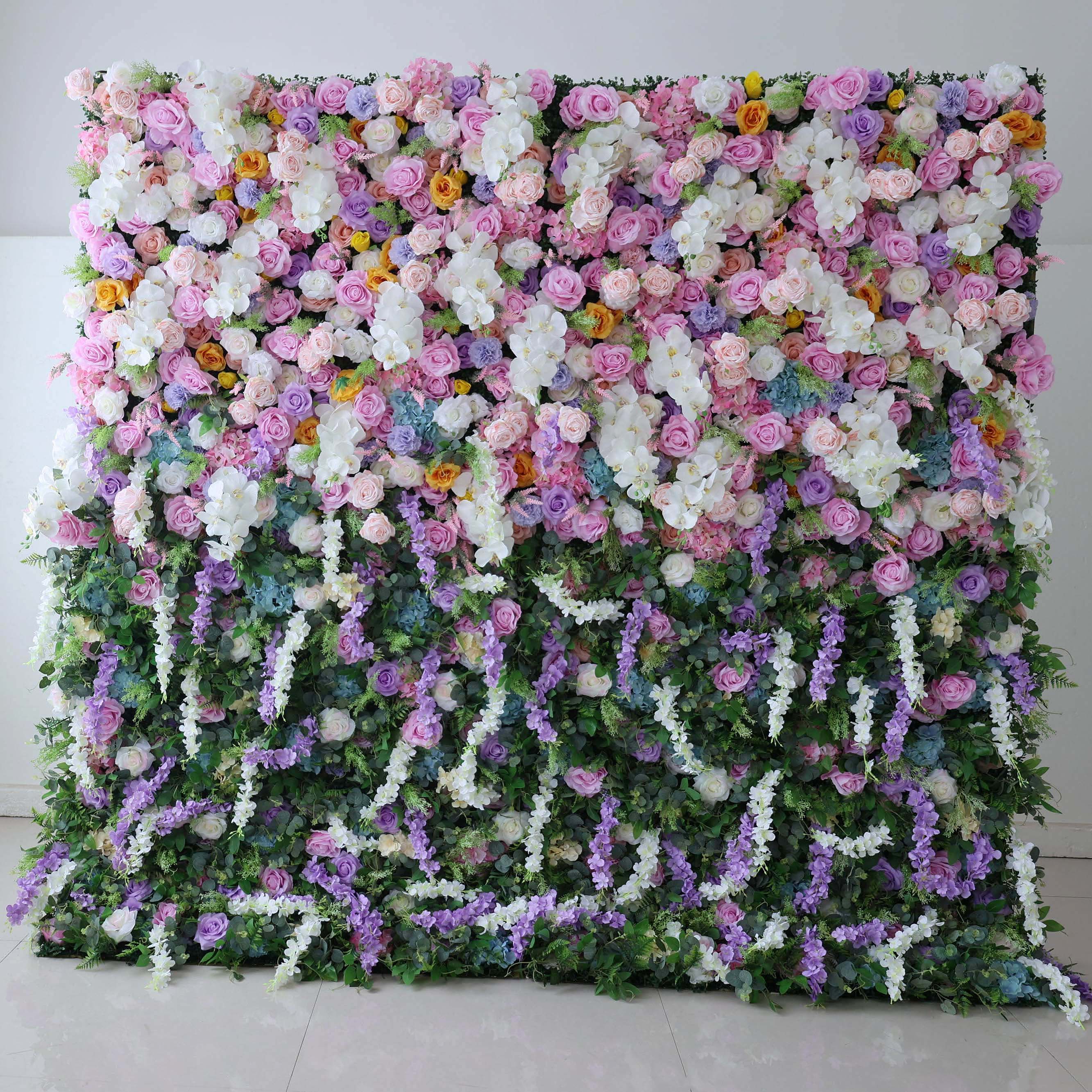 Fleurs Valar enroulables en tissu, mur de fleurs artificielles, toile de fond de mariage, décor de fête florale, photographie d'événement-VF-380 