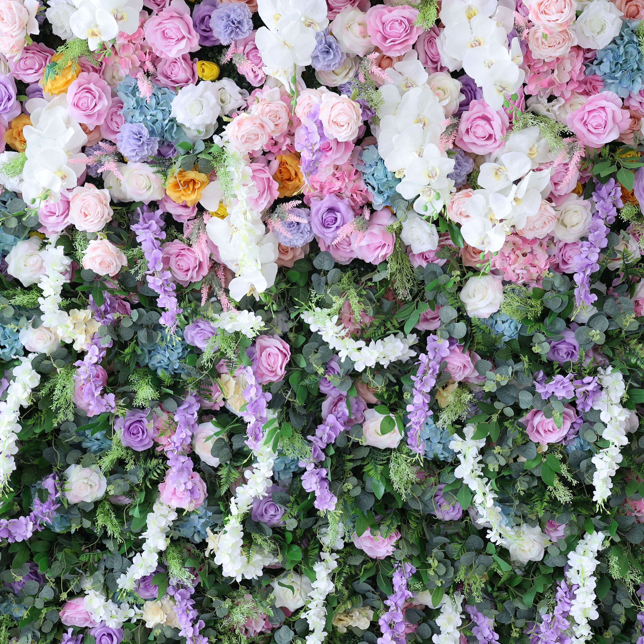 Valar Flowers Roll Up Fabric Artificial Flower Wall Wedding Backdrop, Floral Party Decor, Event Photography-VF-380