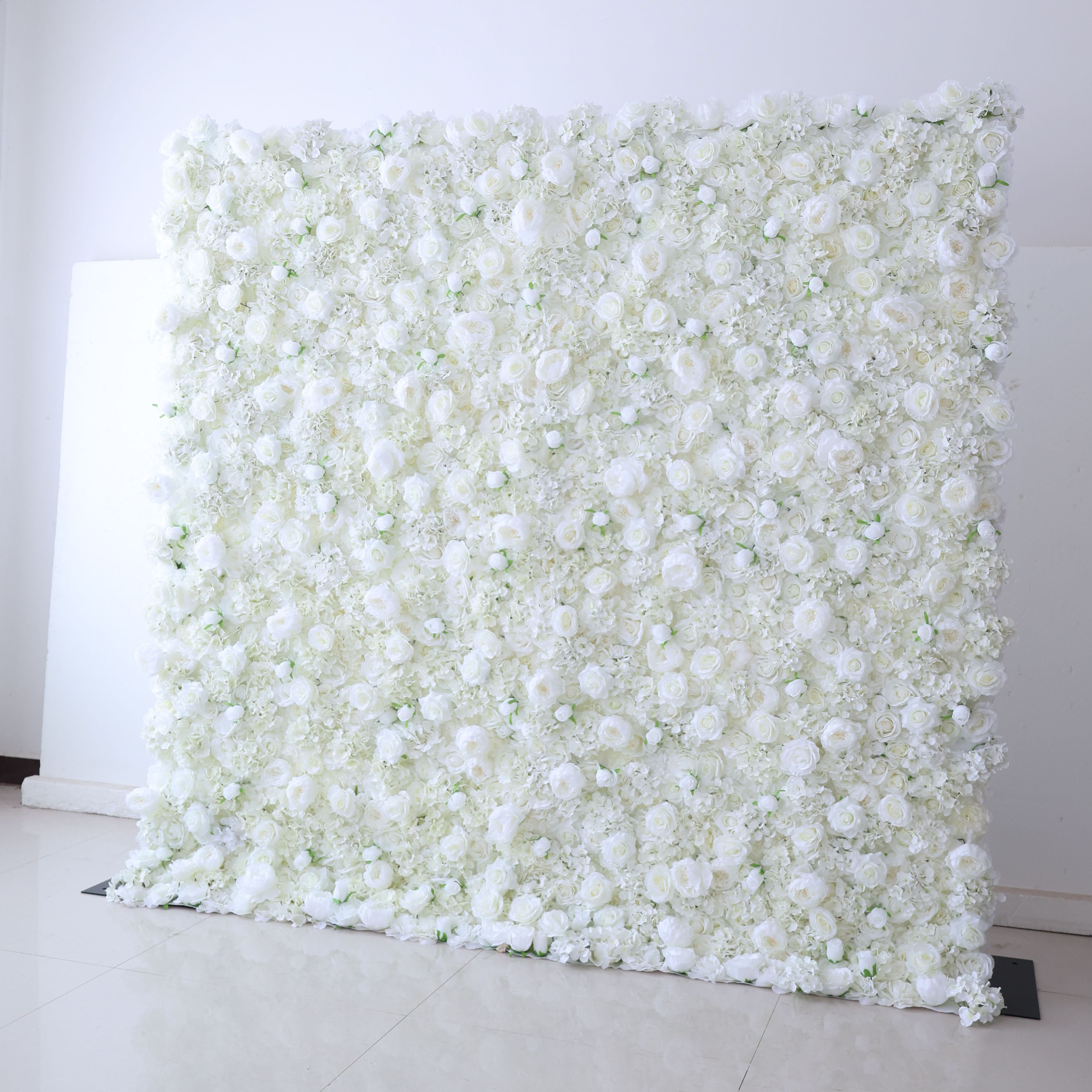 Fleurs Valar retrousser tissu fleur artificielle mur toile de fond de mariage, décor de fête florale, photographie d'événement-VF-377 