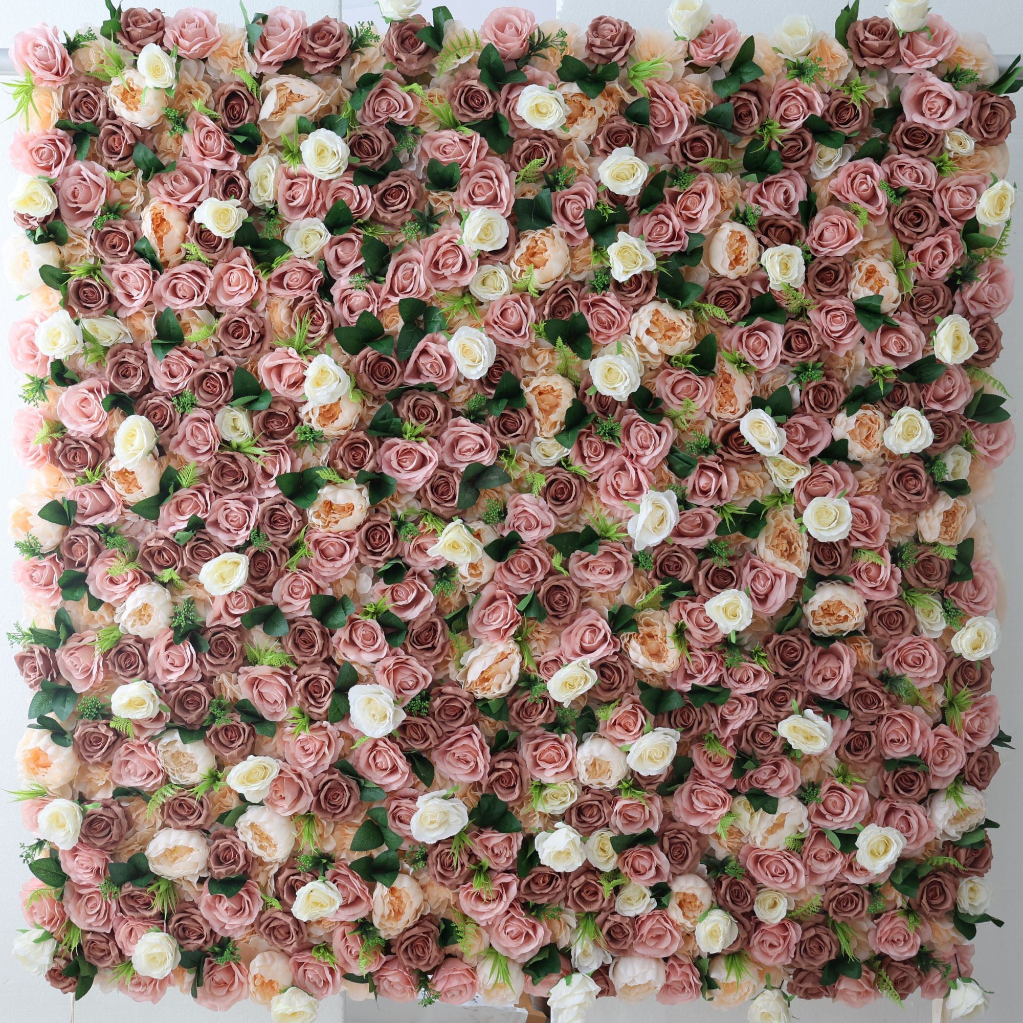Valar Flowers Roll Up Fabric Artificial Flower Wall Wedding Backdrop, Floral Party Decor, Event Photography-VF-322