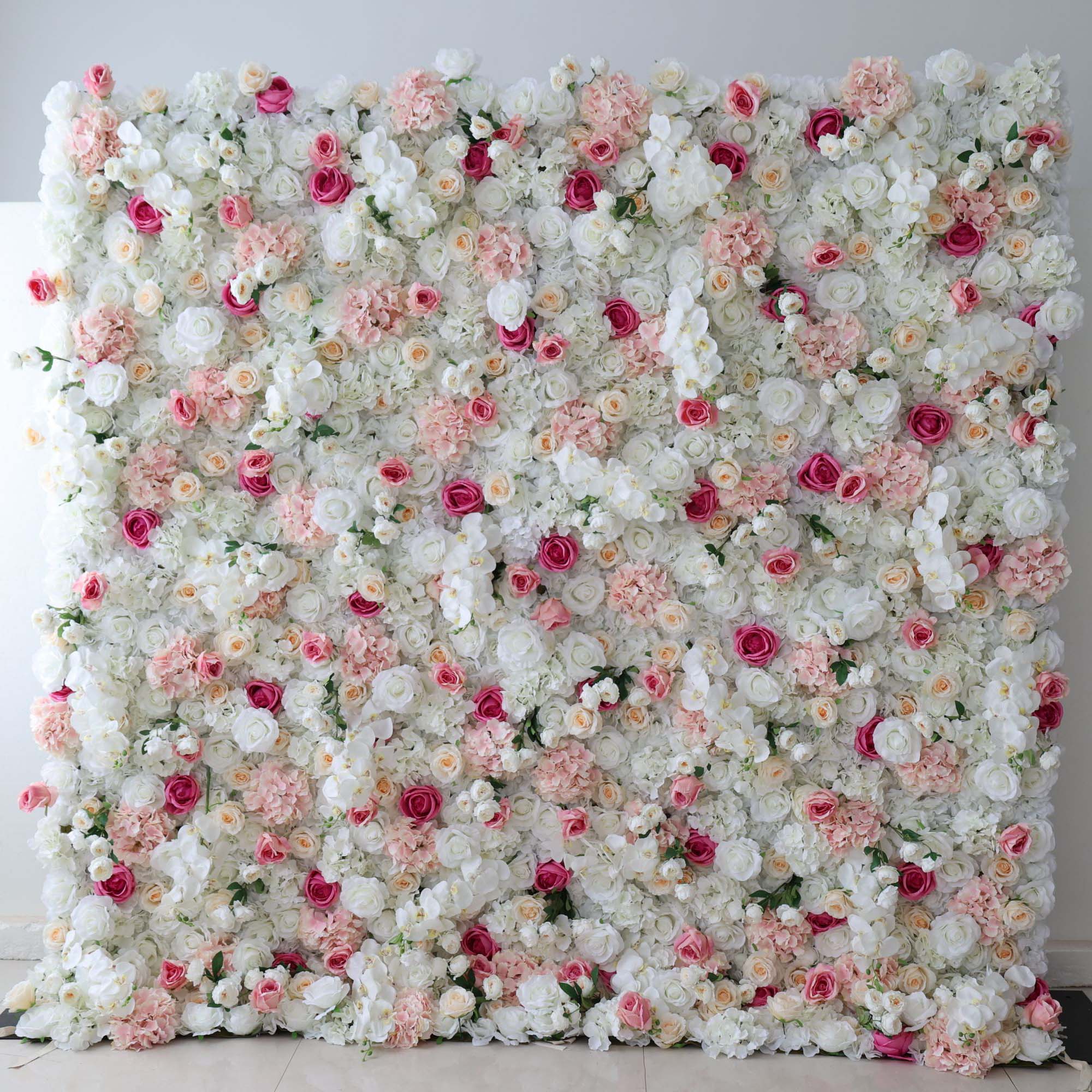 Valar Flowers roll up fabric artificial flower wall for wedding backdrop, floral design VF-2972