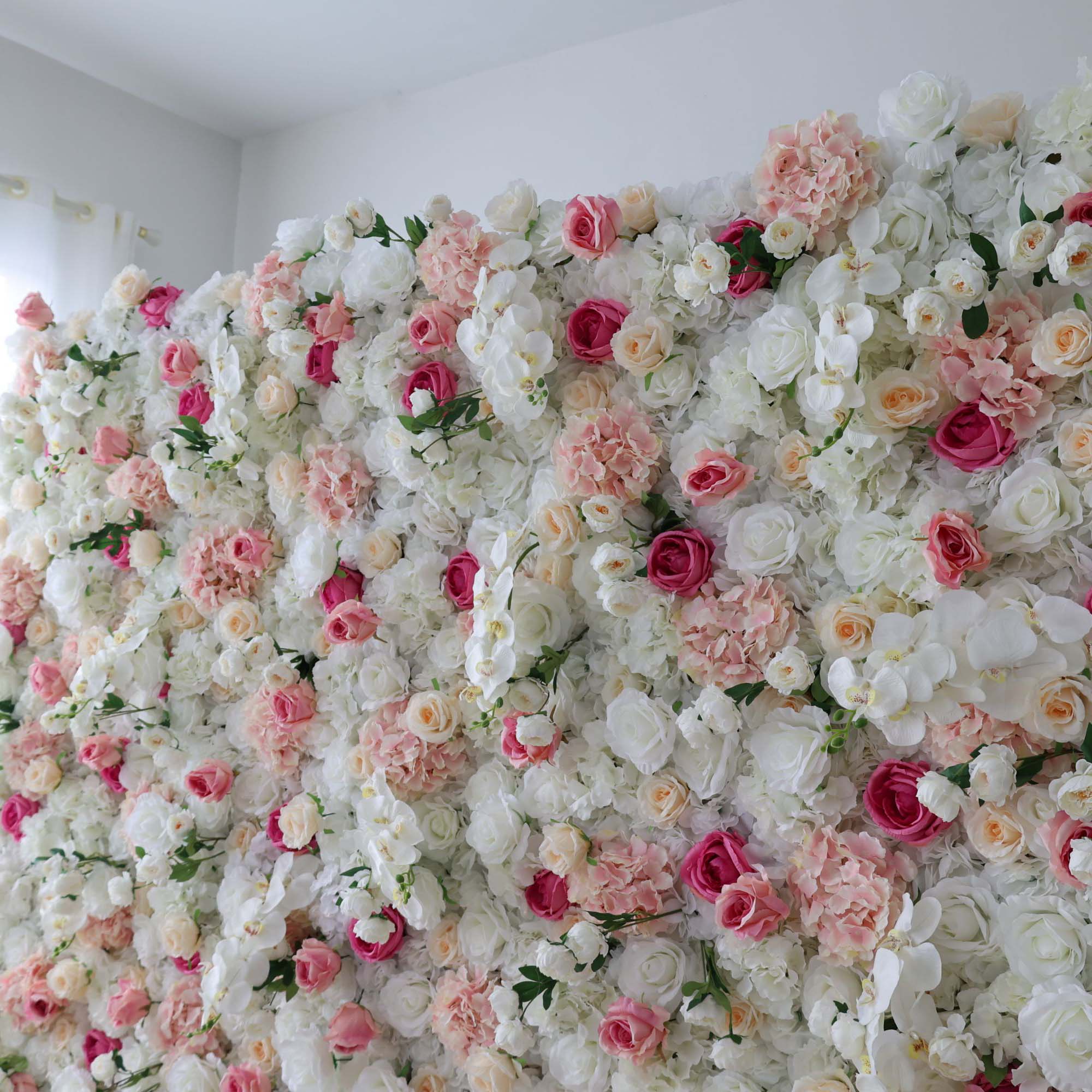Valar Flowers roll up fabric artificial flower wall for wedding backdrop, floral design VF-2970