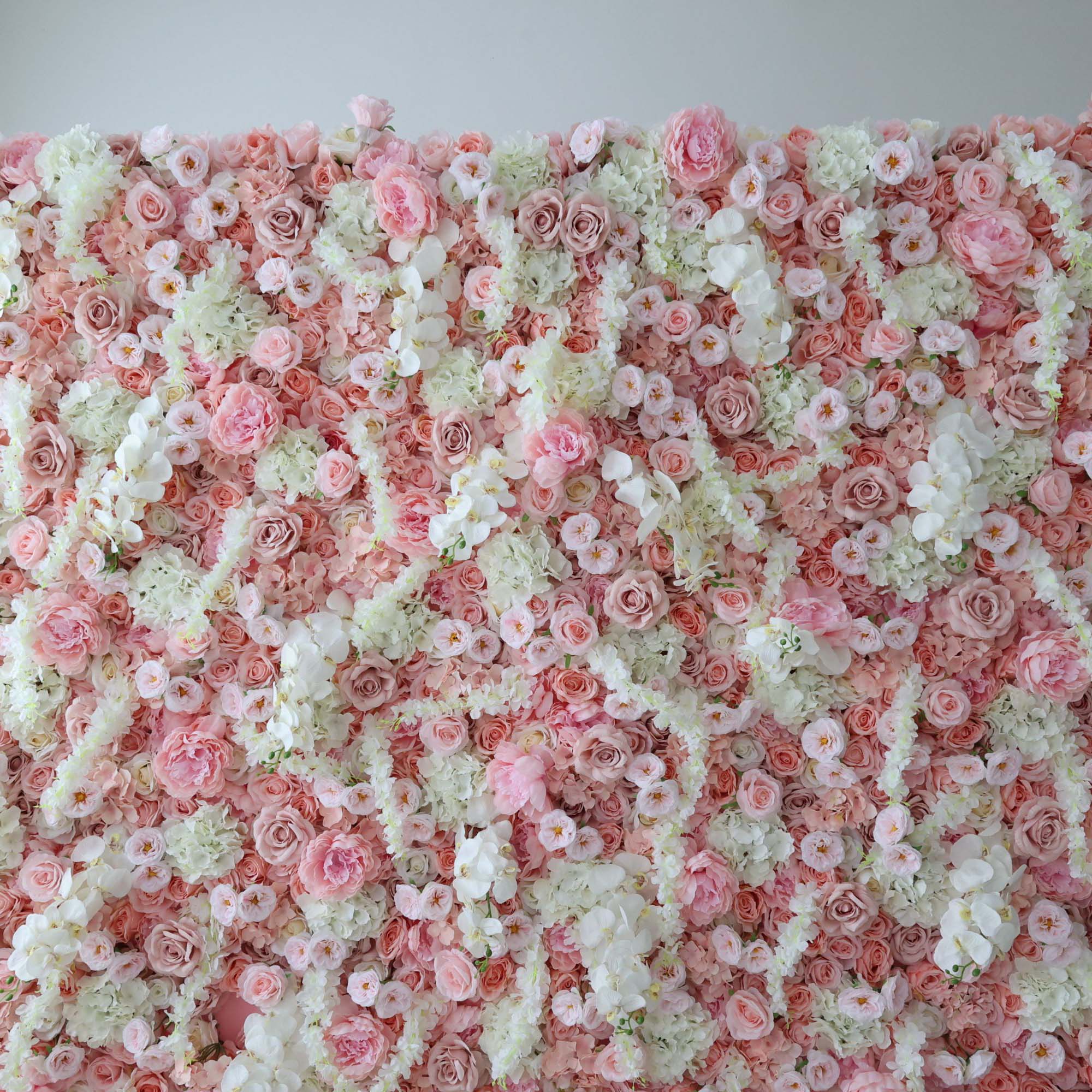 Valar Flowers roll up fabric artificial flower wall for wedding backdrop, floral design VF-3043