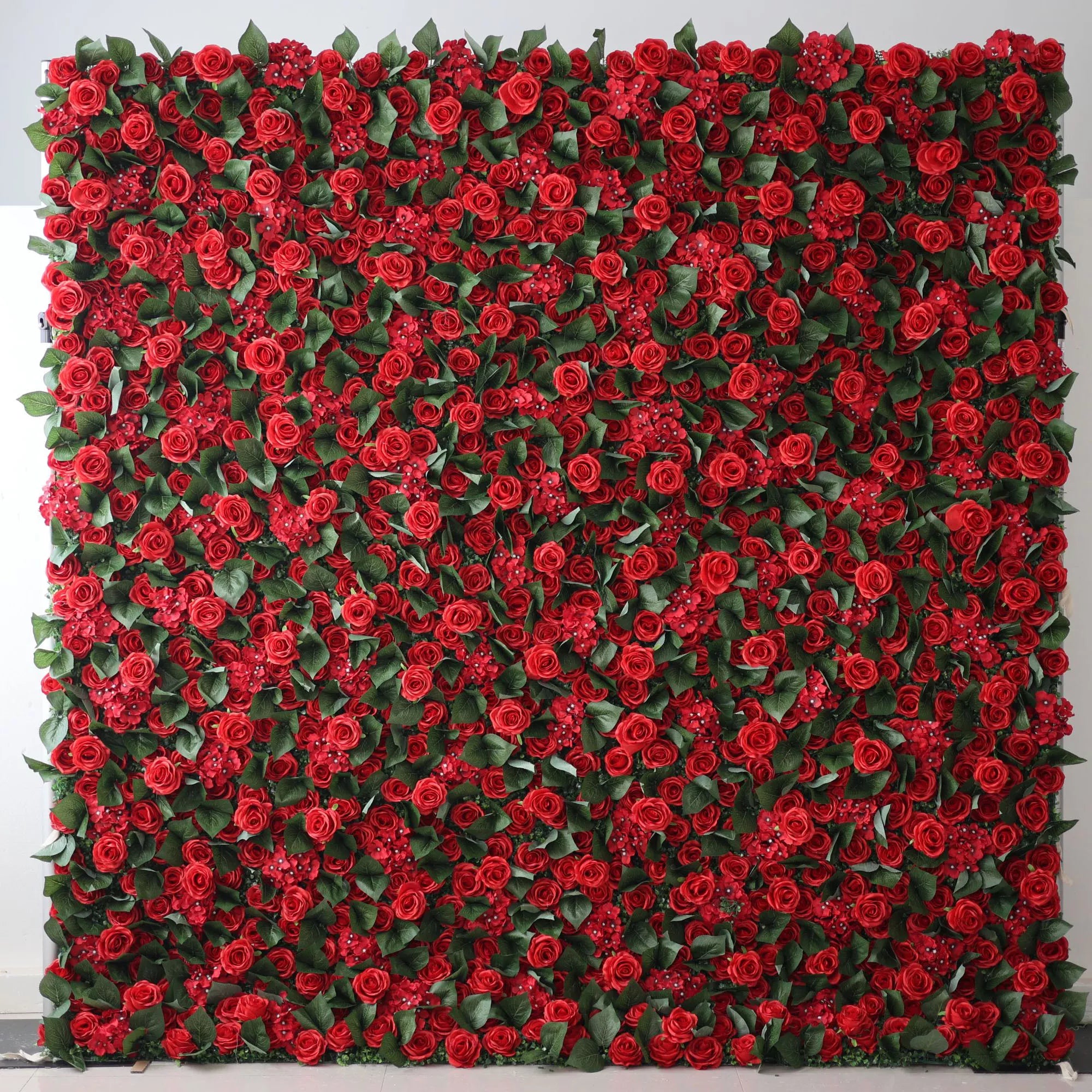 Valar Flowers Roll Up Fabric Artificial Flower Wall Wedding Backdrop, Floral Party Decor, Event Photography-VF-105