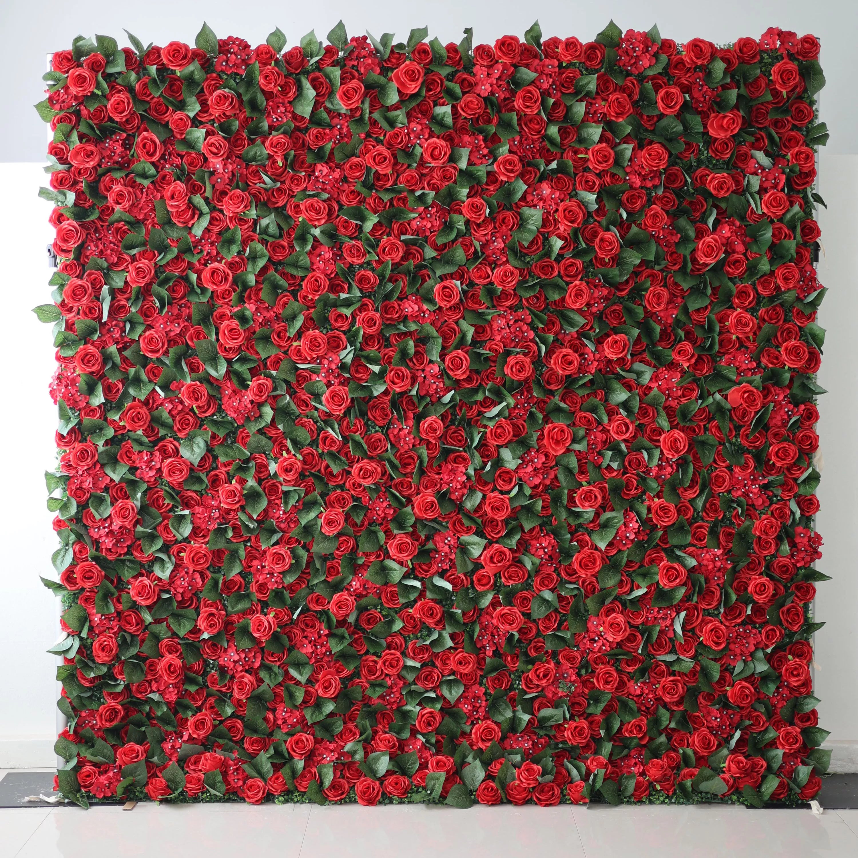 Fleurs Valar enroulables en tissu, mur de fleurs artificielles, toile de fond de mariage, décor de fête florale, photographie d'événement-VF-105 